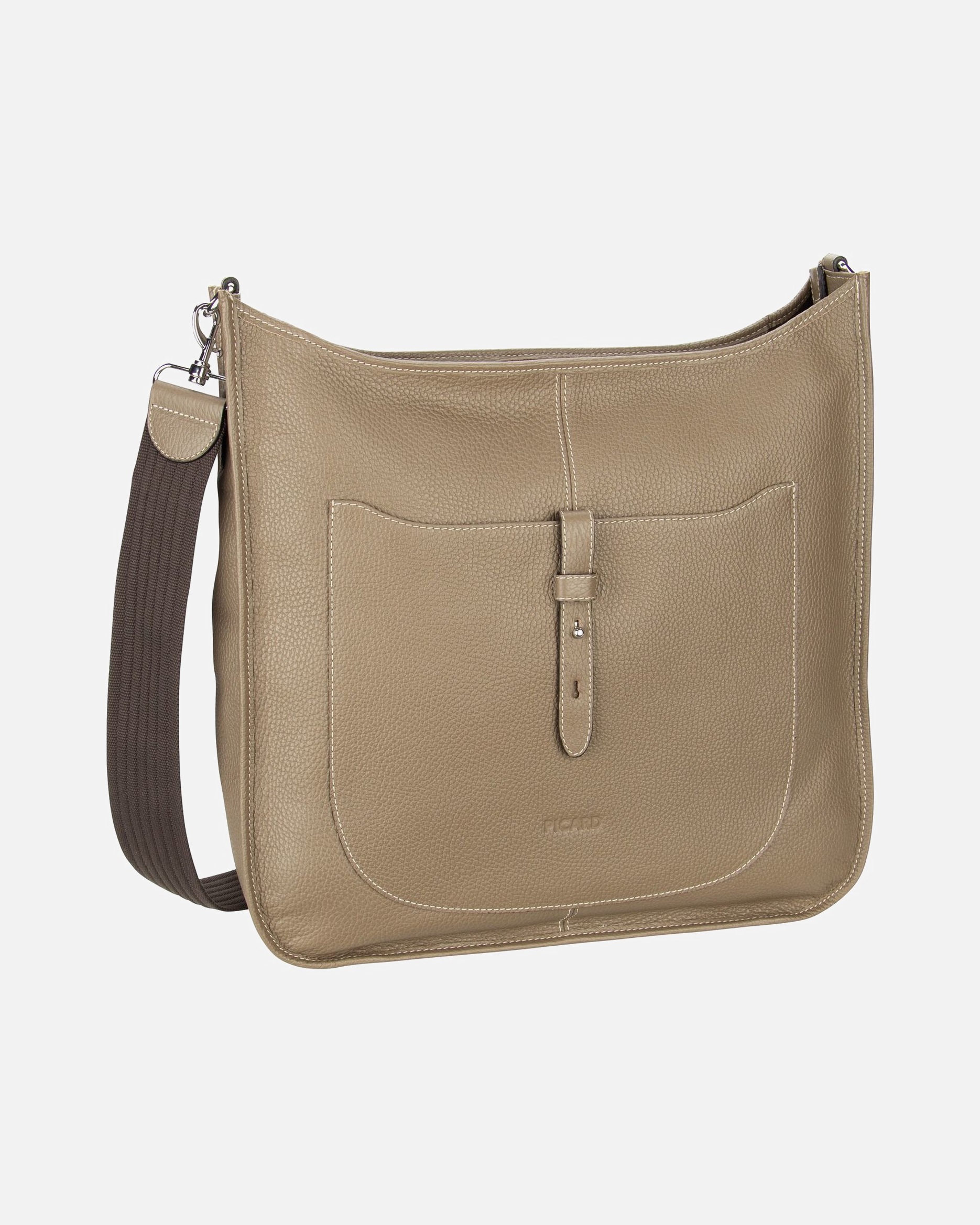 Umhängetasche für Weiblich Picard Kronberg - Schultertasche 40 cm Rindleder (white lily) Hazel