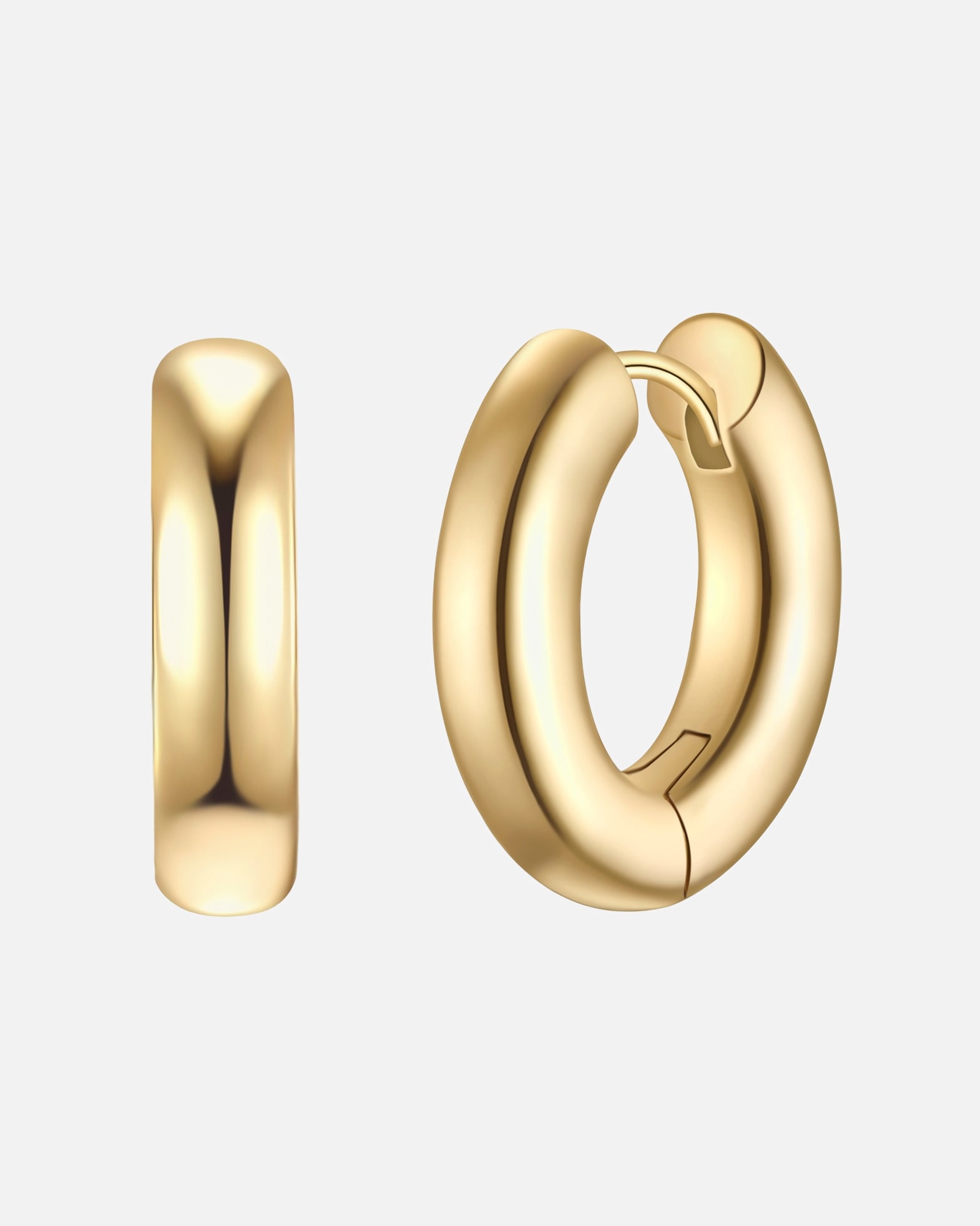 Creolen für Weiblich Yokoamii Creolen aus Metall-Legierung in gelbgold 23,8 mm