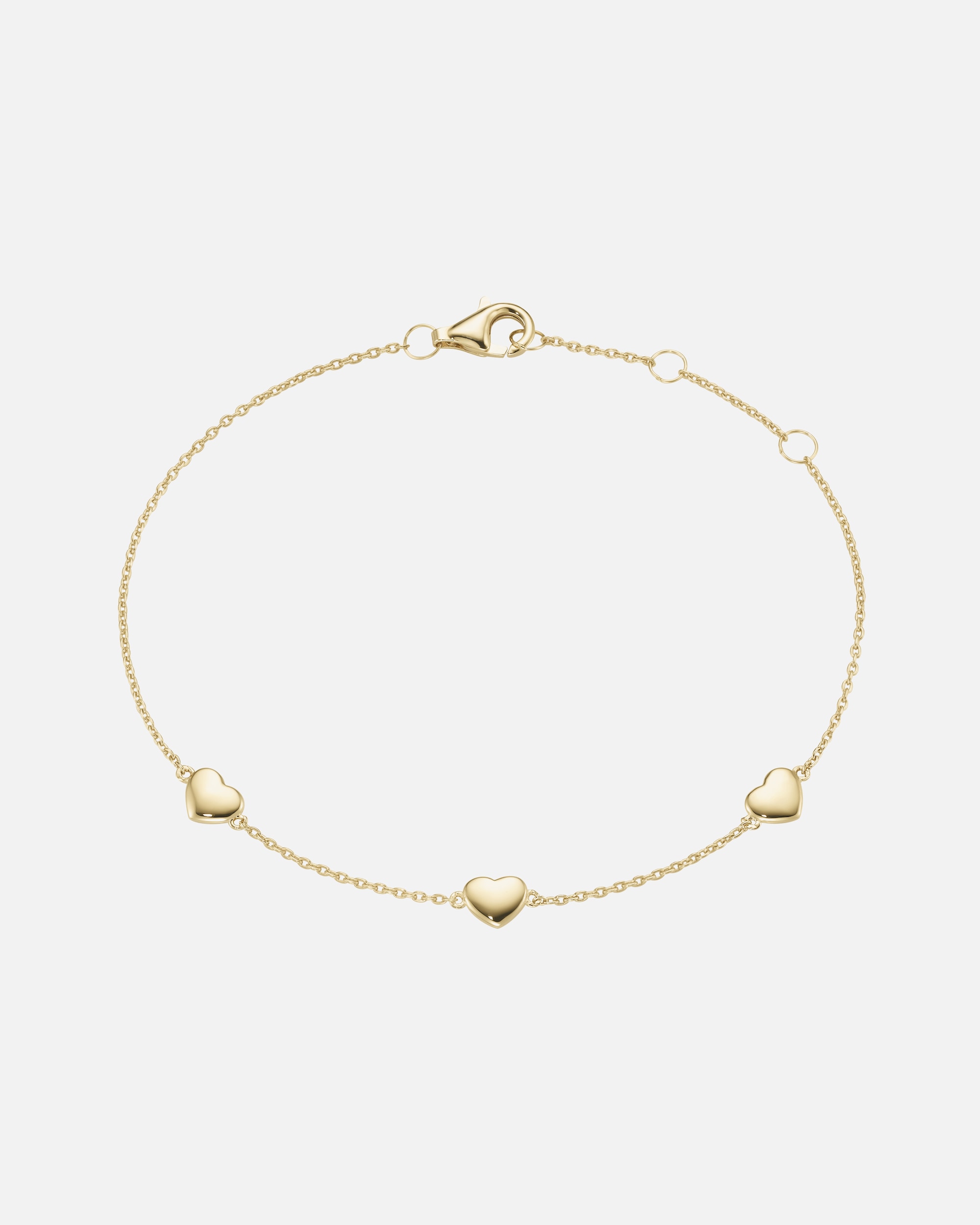 Armband für Unisex Smart Jewel Armband Zwischenteile in Herzform, Silber 925 Vergoldet