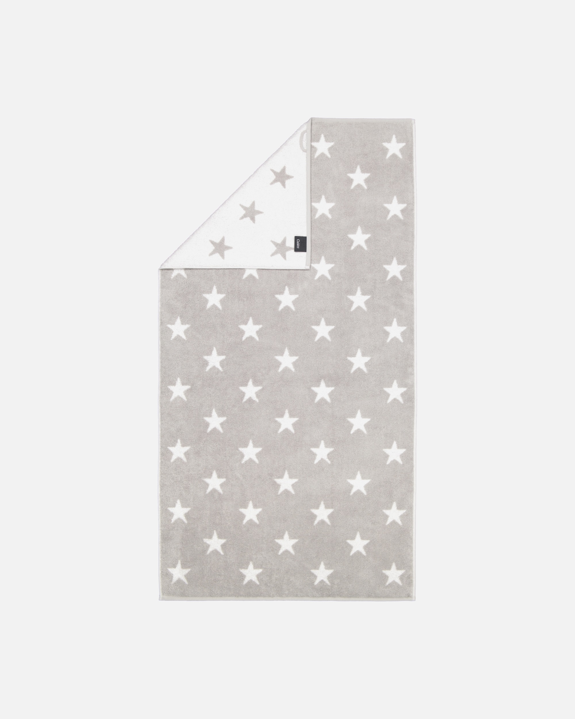 Handtuch für Unisex Cawö Cawö Handtücher NEW STARS Sterne groß 6260 platin/weiß - 76 Duschtuch 70x140 cm