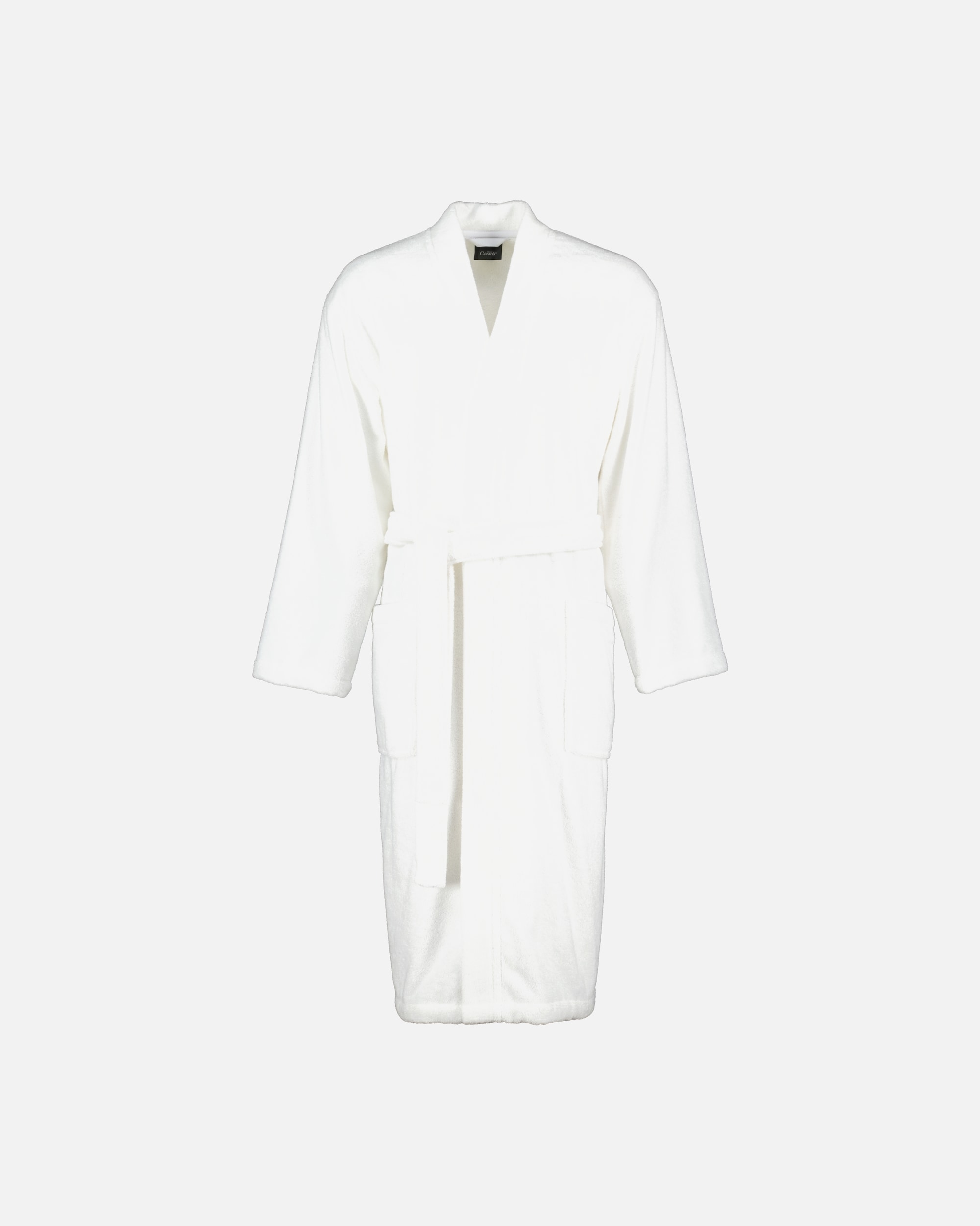 Bademantel für Männlich Cawö Cawö Bademäntel Herren Kimono Uni 828 weiß - 67 L