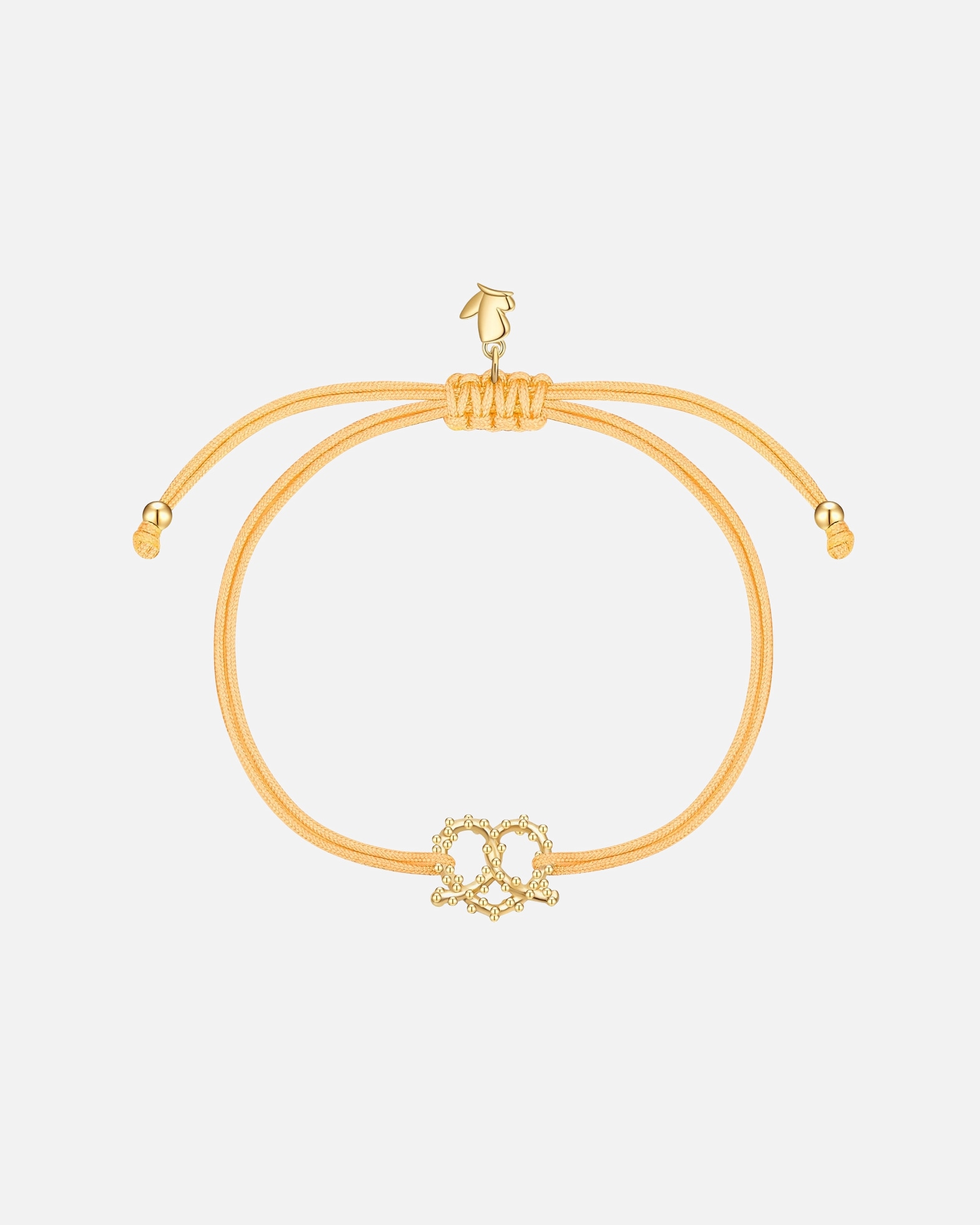 Armband für Weiblich Glanzstücke München Oktoberfest Armband Herz-Breze aus Edelstahl in Gelbgold 15,0 - 22,0 cm, flexibel einstellbar