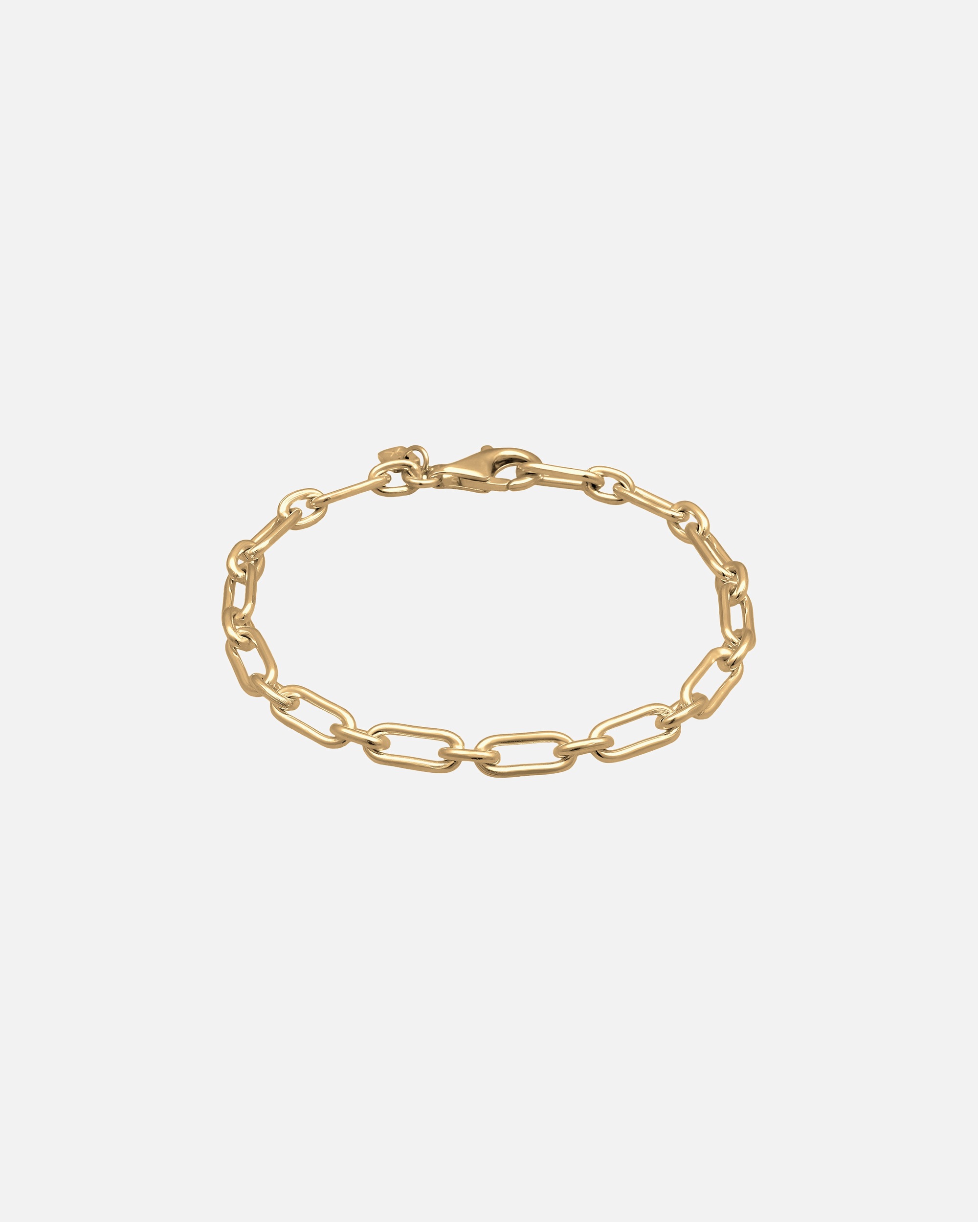 Armband für Männlich KUZZOI Gliederkette Modern Oval 925 Sterling Silber 19
