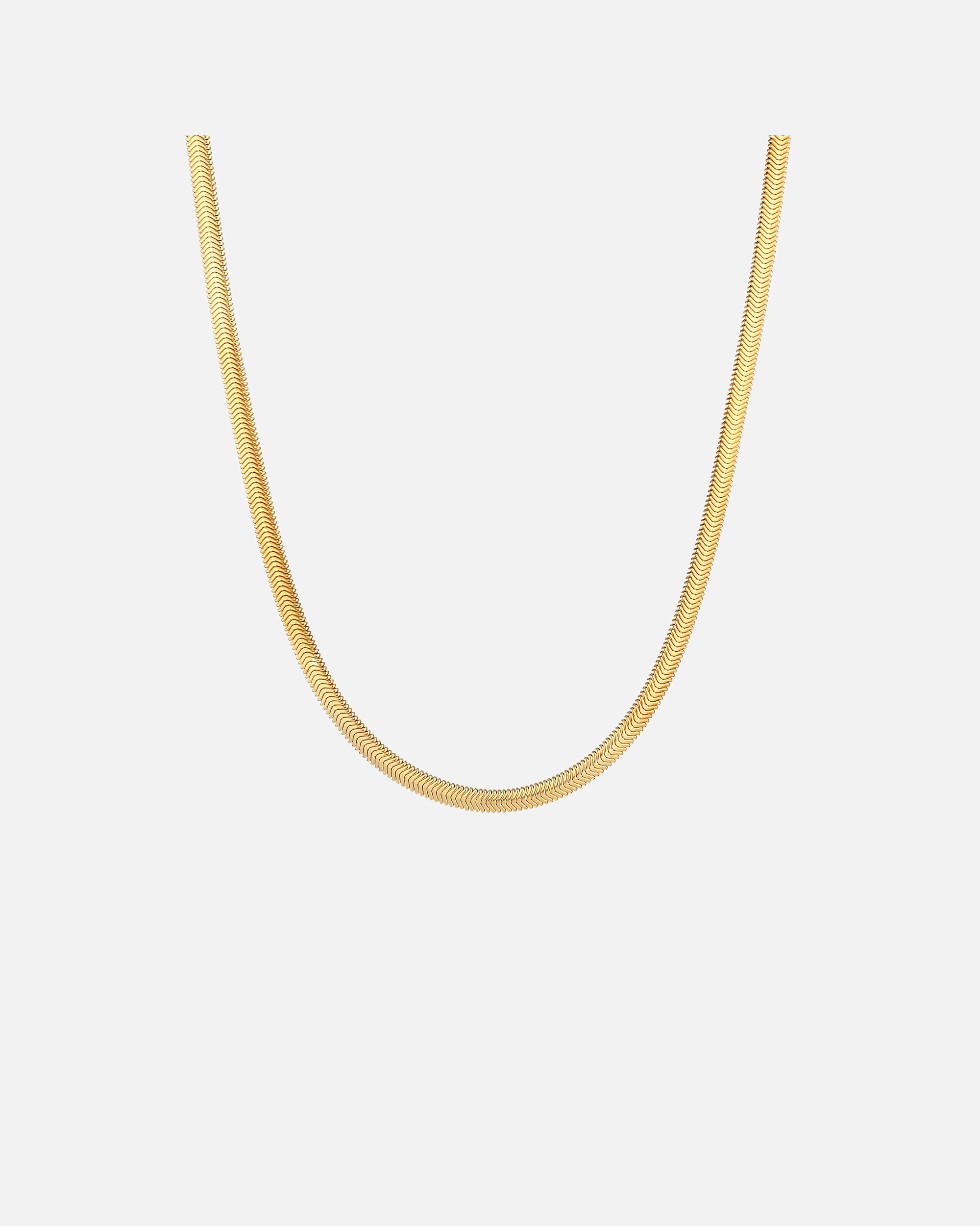 Halskette für Weiblich Elli PREMIUM Flach Elegant Schlangenkette Fischgräte 925 Silber 1 Stück