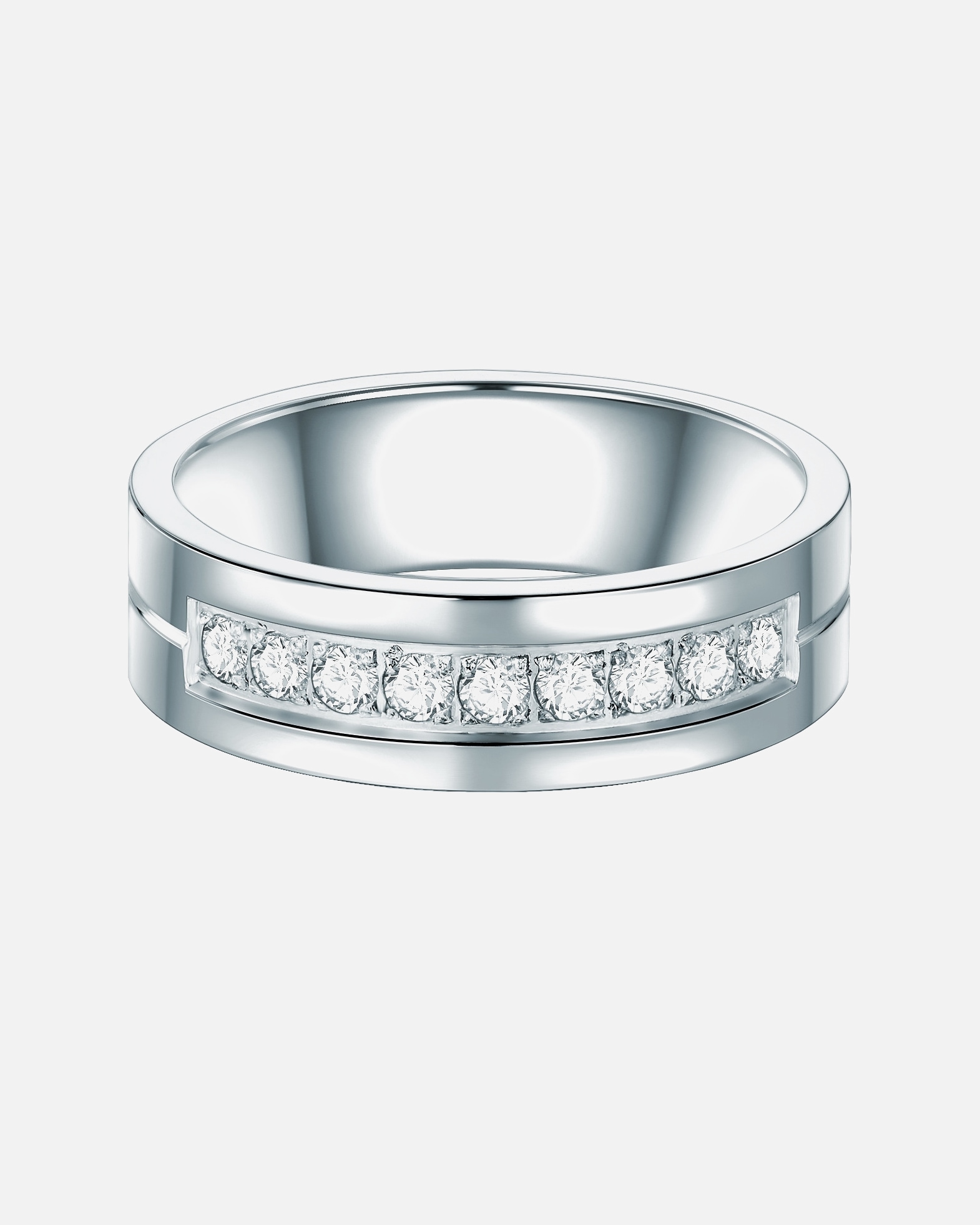 Ring für Weiblich Trilani Ring Edelstahl Zirkonia weiß 56
