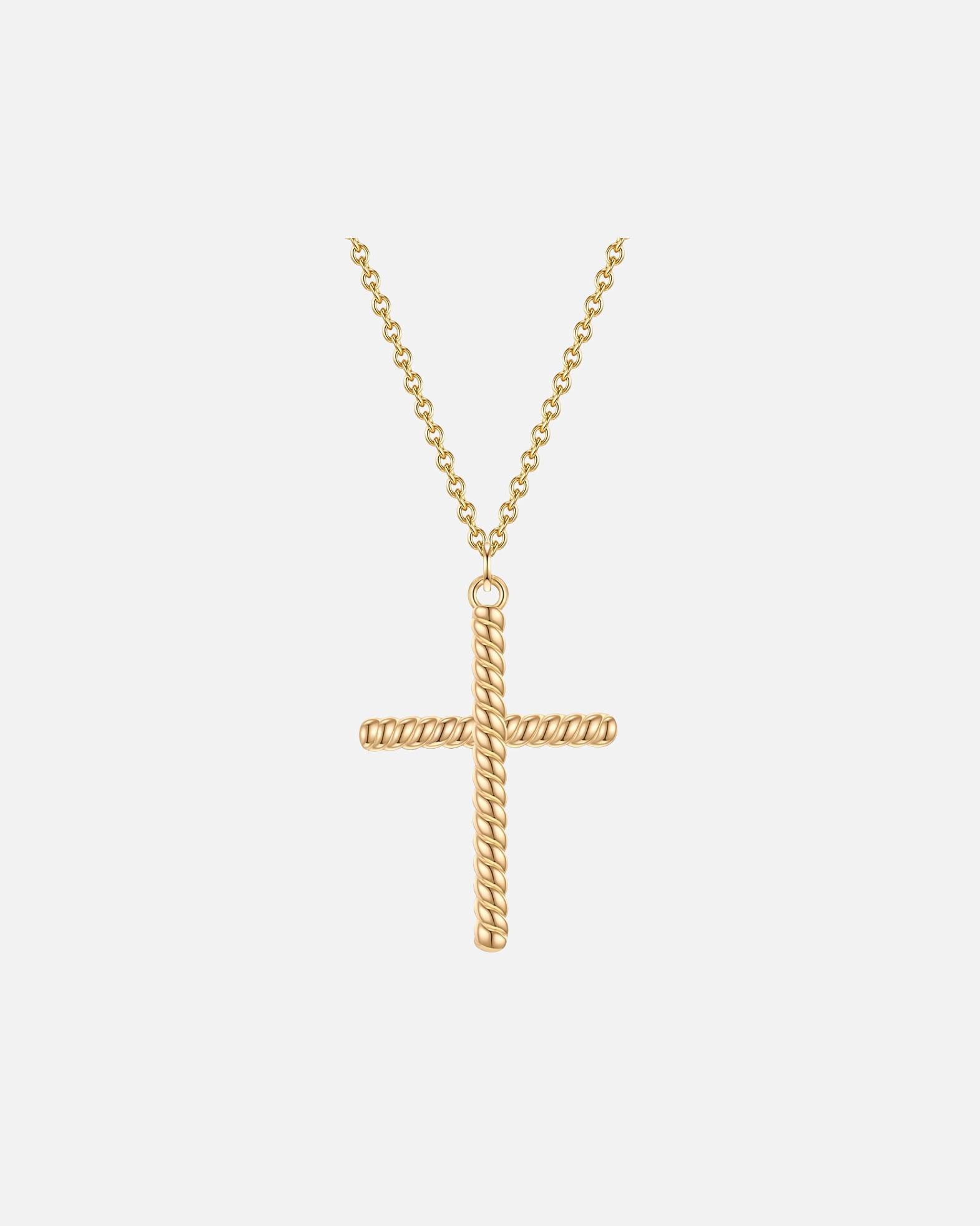 Halskette für Weiblich Glanzstücke München Halskette Kreuz aus Sterling Silber in gelbgold 47,0 cm Basiskette + 5,0 cm Verlängerung