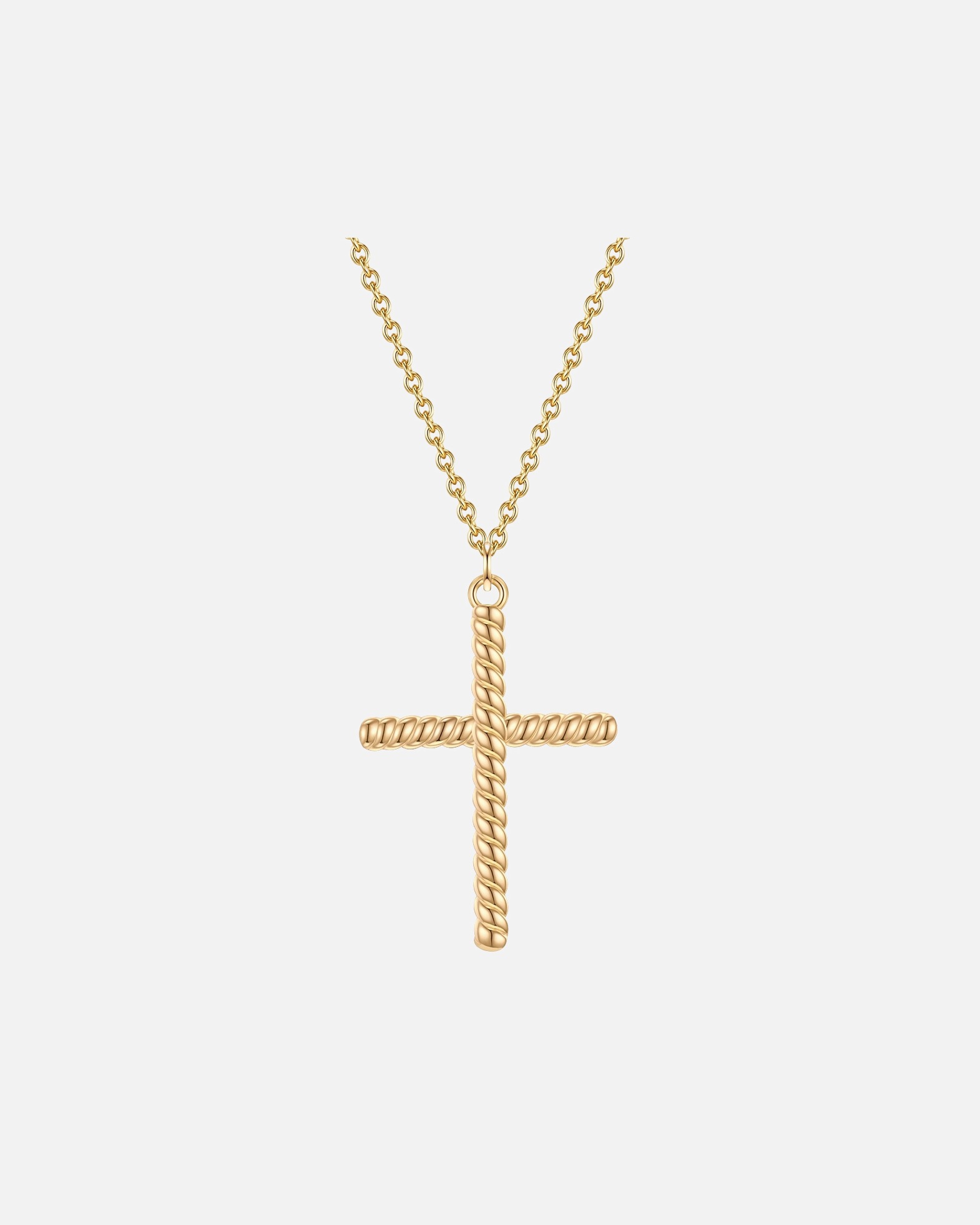 Halskette für Weiblich Glanzstücke München Halskette Kreuz aus Sterling Silber in gelbgold 47,0 cm Basiskette + 5,0 cm Verlängerung