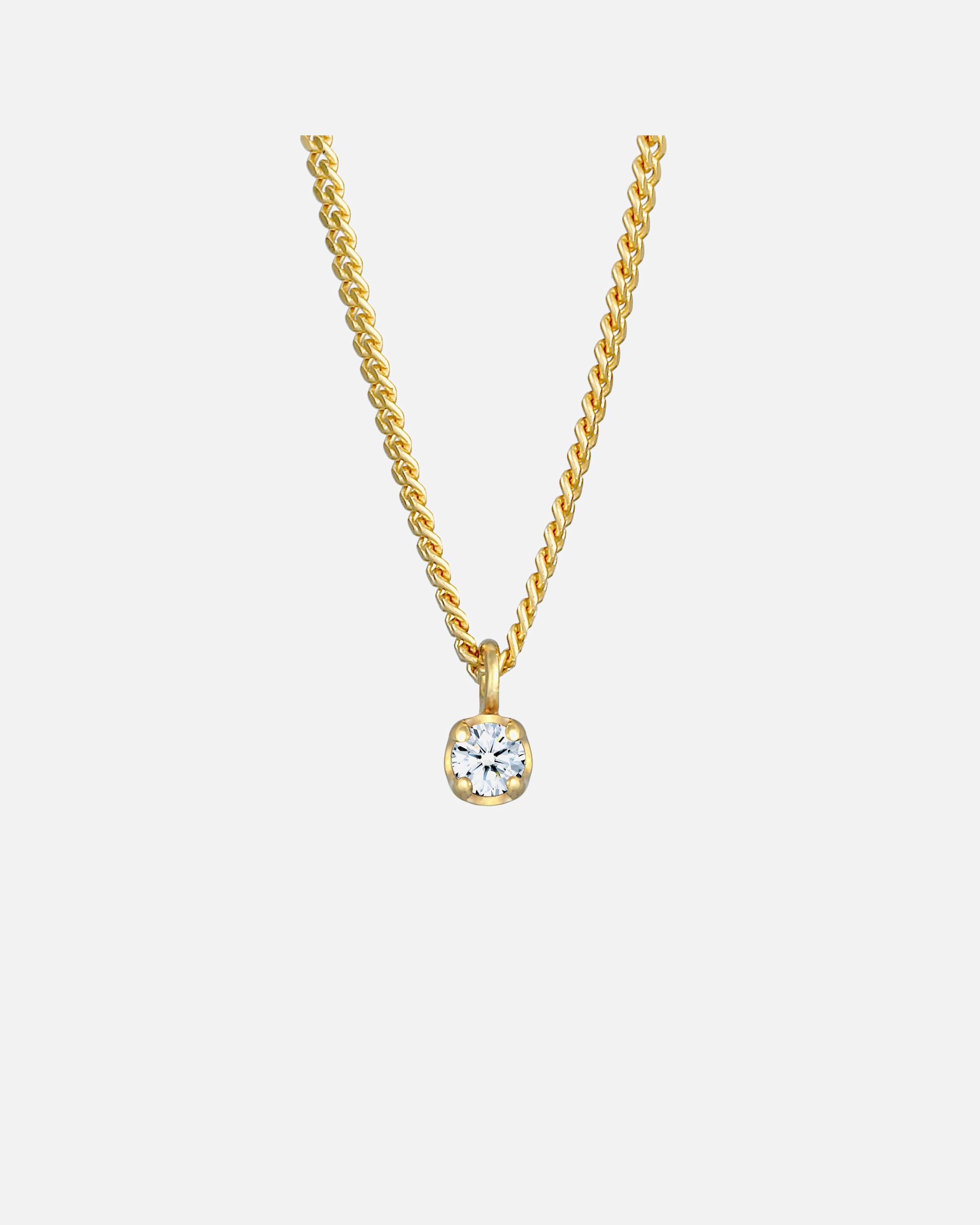 Halskette für Weiblich Elli DIAMONDS Solitär Diamant (0.03 ct.) Elegant 375 Gelbgold 1 Stück