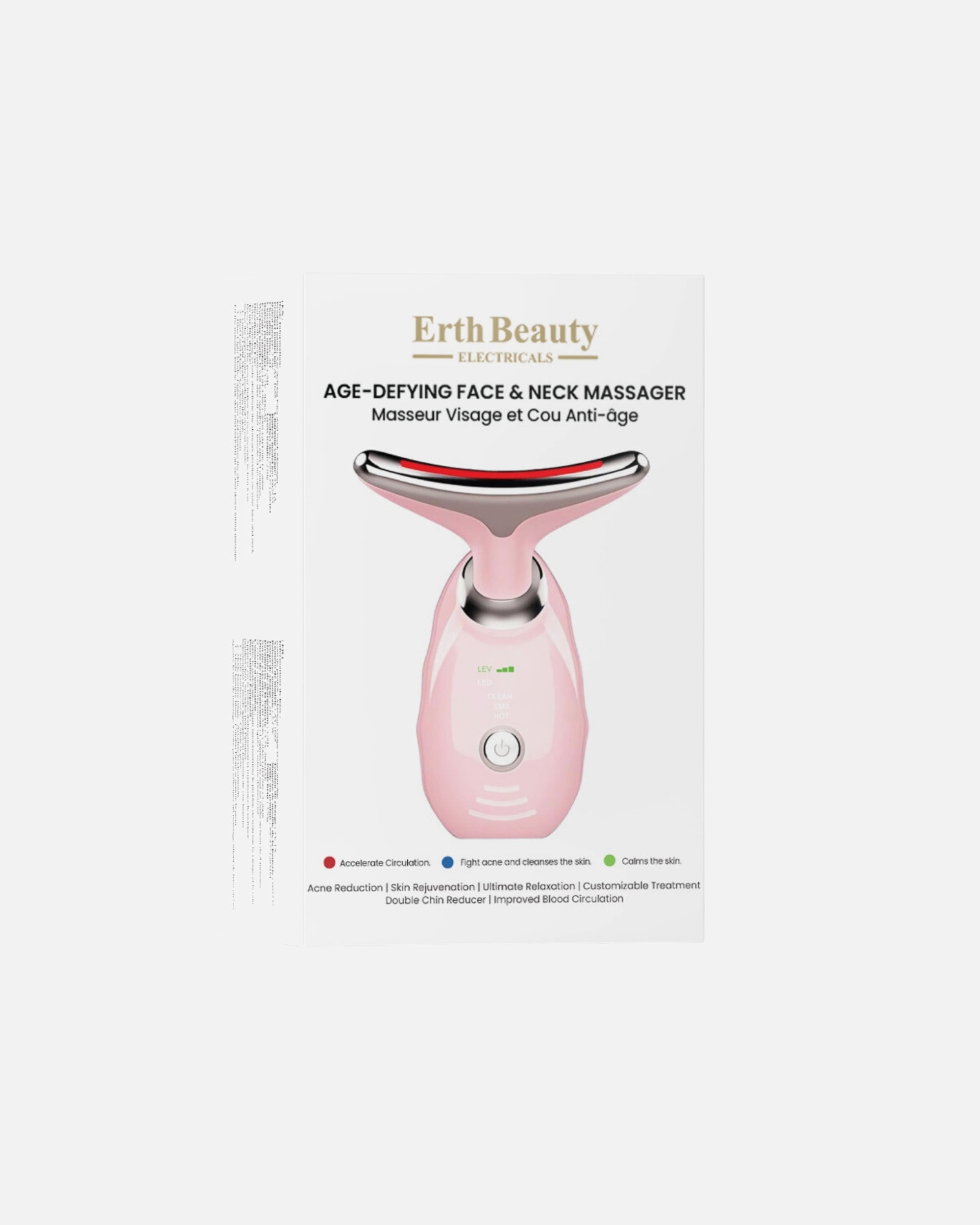 Elektrisches Gesichtsmassagegerät für Weiblich Anti-Aging Gesichts- und Halsmassager Rosa 1 Stück