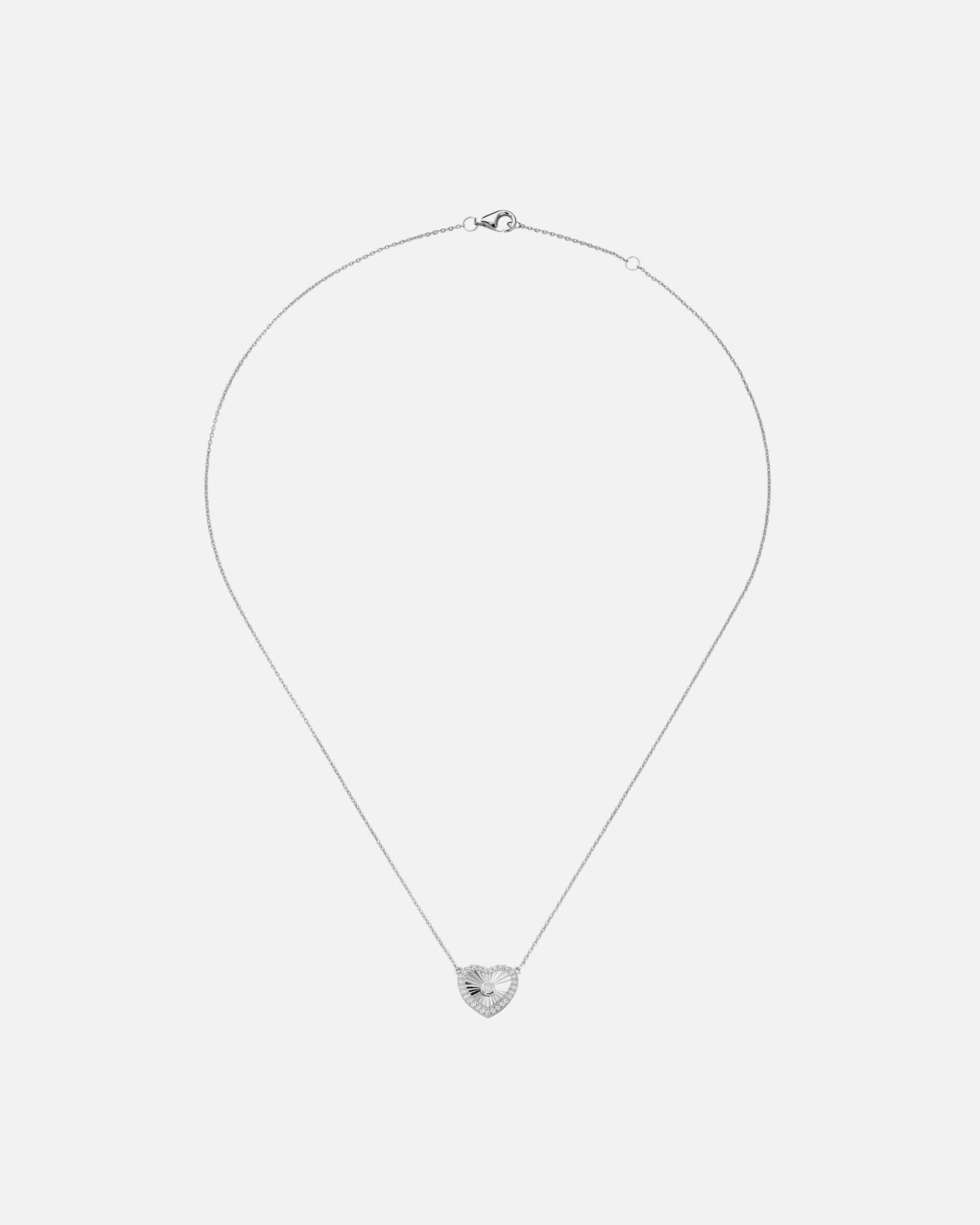Halskette für Unisex Smart Jewel Collier Mittelteil Herz, Zirkonia Steine, diamantiert, Silber 925 Silber