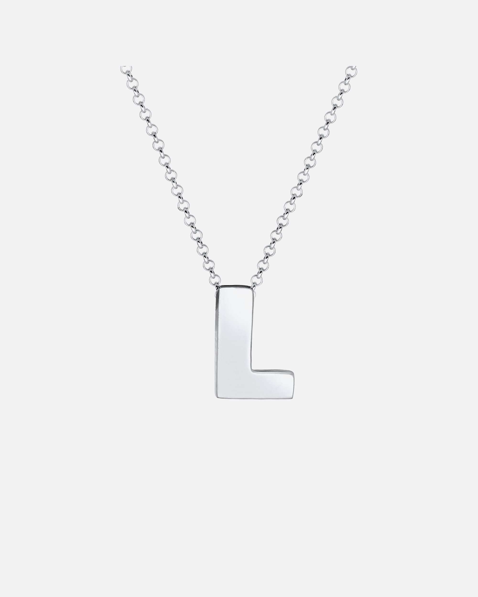 Halskette für Weiblich Elli Buchstabe L Initialen Trend Minimal 925 Silber 1 Stück
