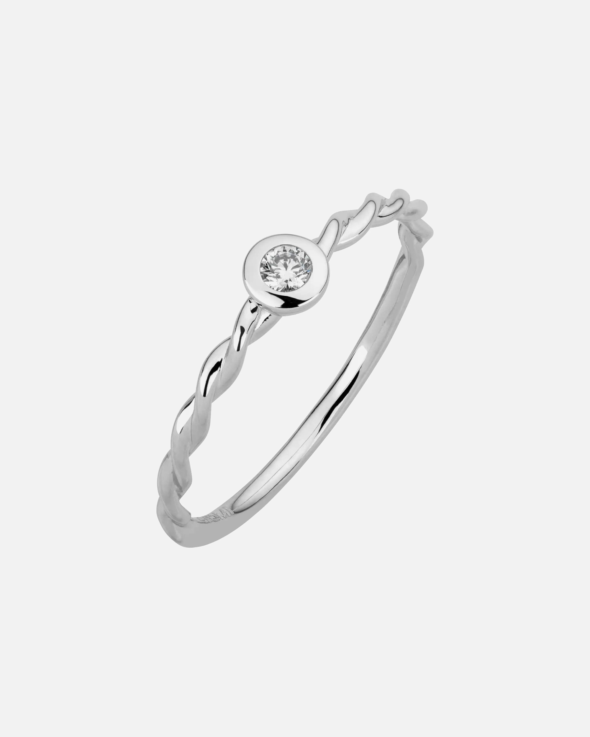 Ring für Weiblich Lyomi Default Brand Line Ring 585/- Gold Diamant Lab Grown weiß 0,06ct. 050 (15,9)