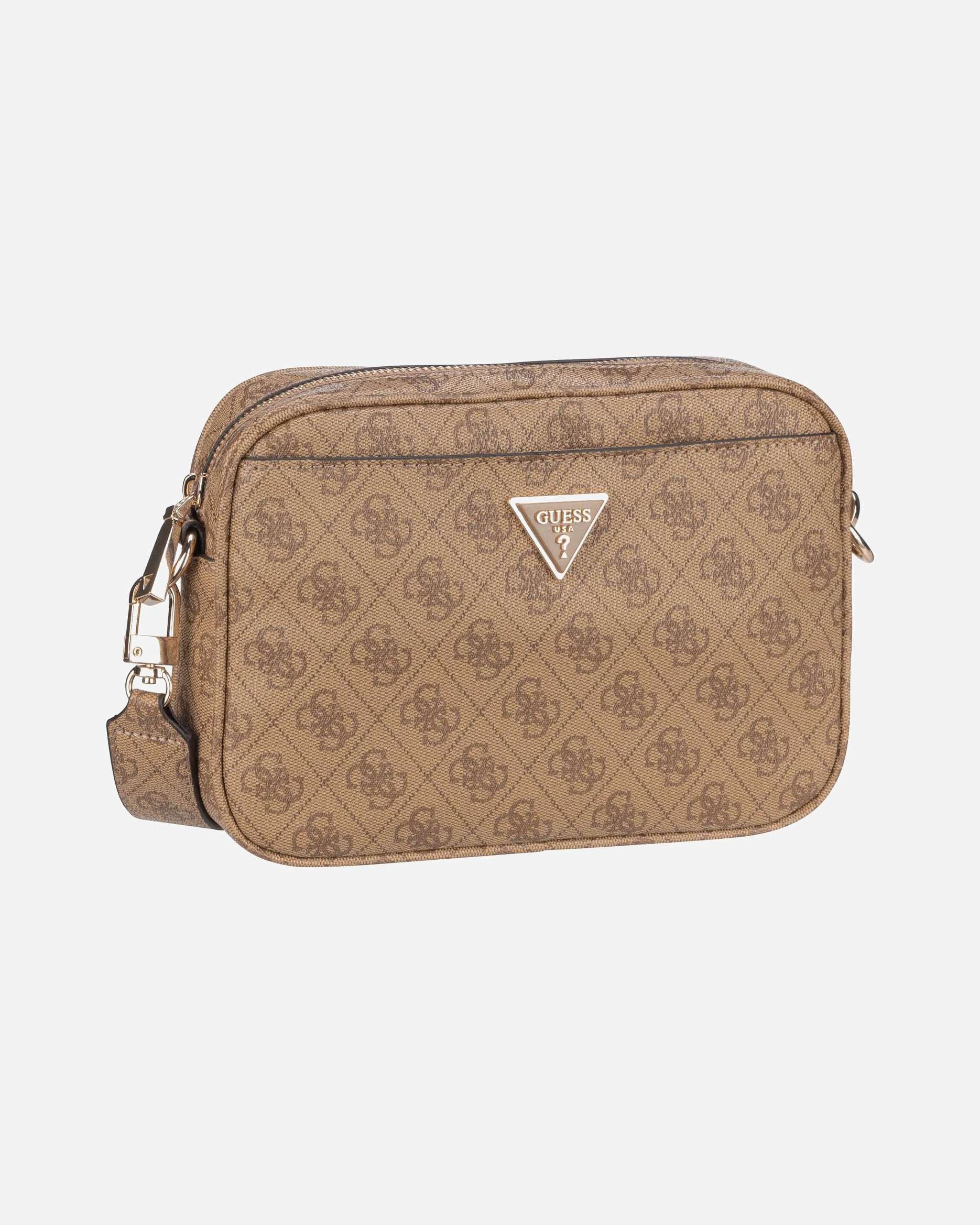 Tasche für Weiblich GUESS Meridian II Umhängetasche Latte Logo