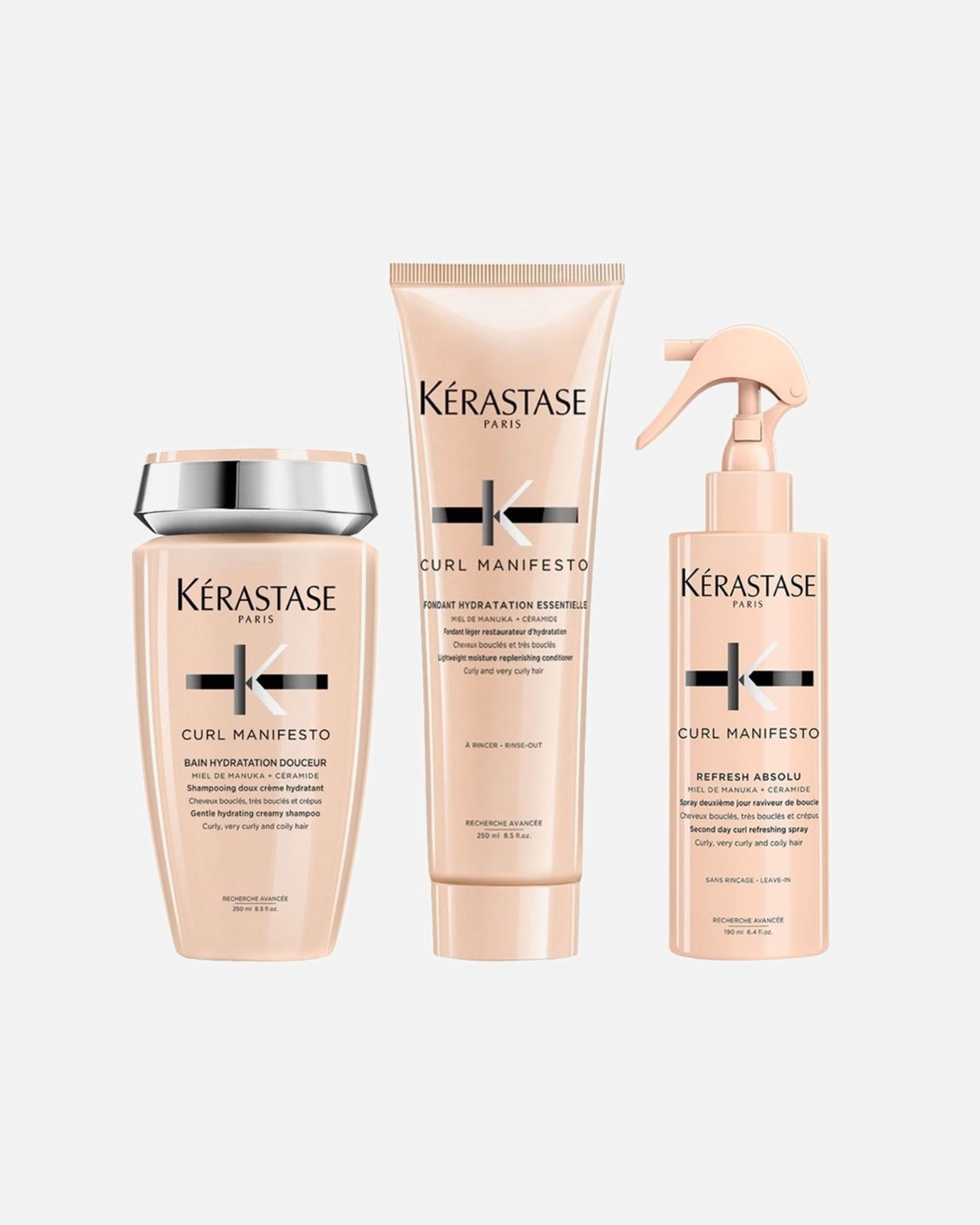 Haarpflegeset für Weiblich Kérastase Curl Manifesto 3er Set (Bain / Fondant / Refresh) 1 Stück