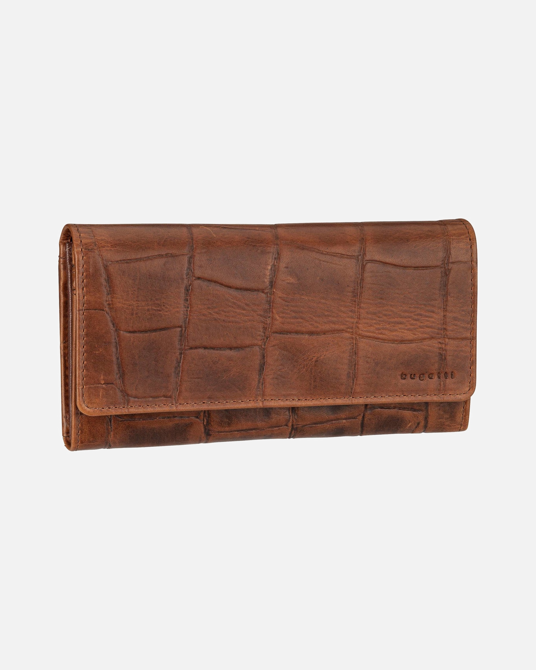 Portemonnaie für Weiblich Bugatti Geldbörse Nevio Ladies Long With Flap Cognac