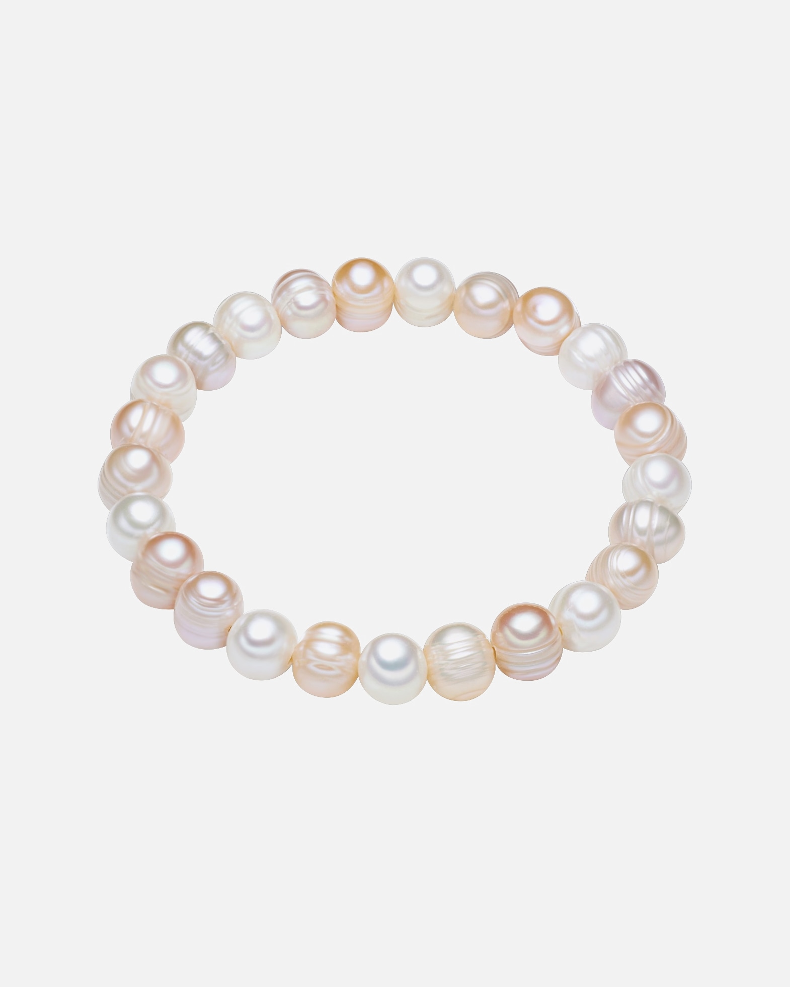 Armband für Weiblich Lulu & Jane Perlen-Armband aus Süßwasser-Zuchtperlen in multicolor mit potato Perlen 21,0