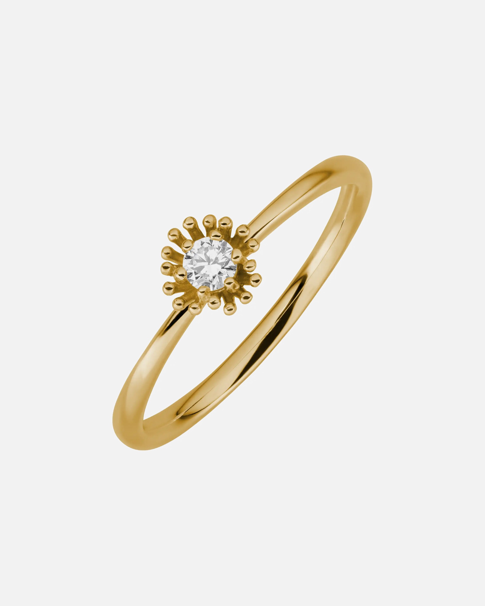Ring für Weiblich Lyomi Default Brand Line Ring 585/- Gold Diamant Lab Grown weiß 0,10ct. 050 (15,9)