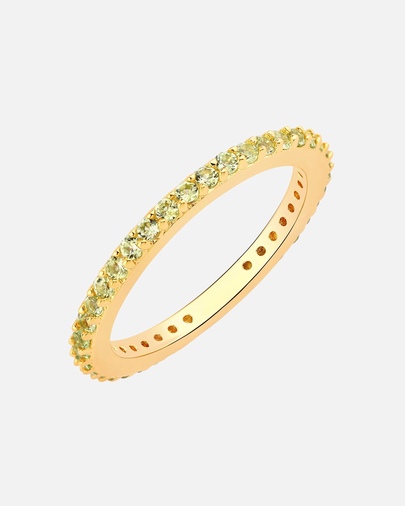 Ring für Weiblich Rafaela Donata Ring aus Sterling Silber in Gelbgold mit Peridot 56