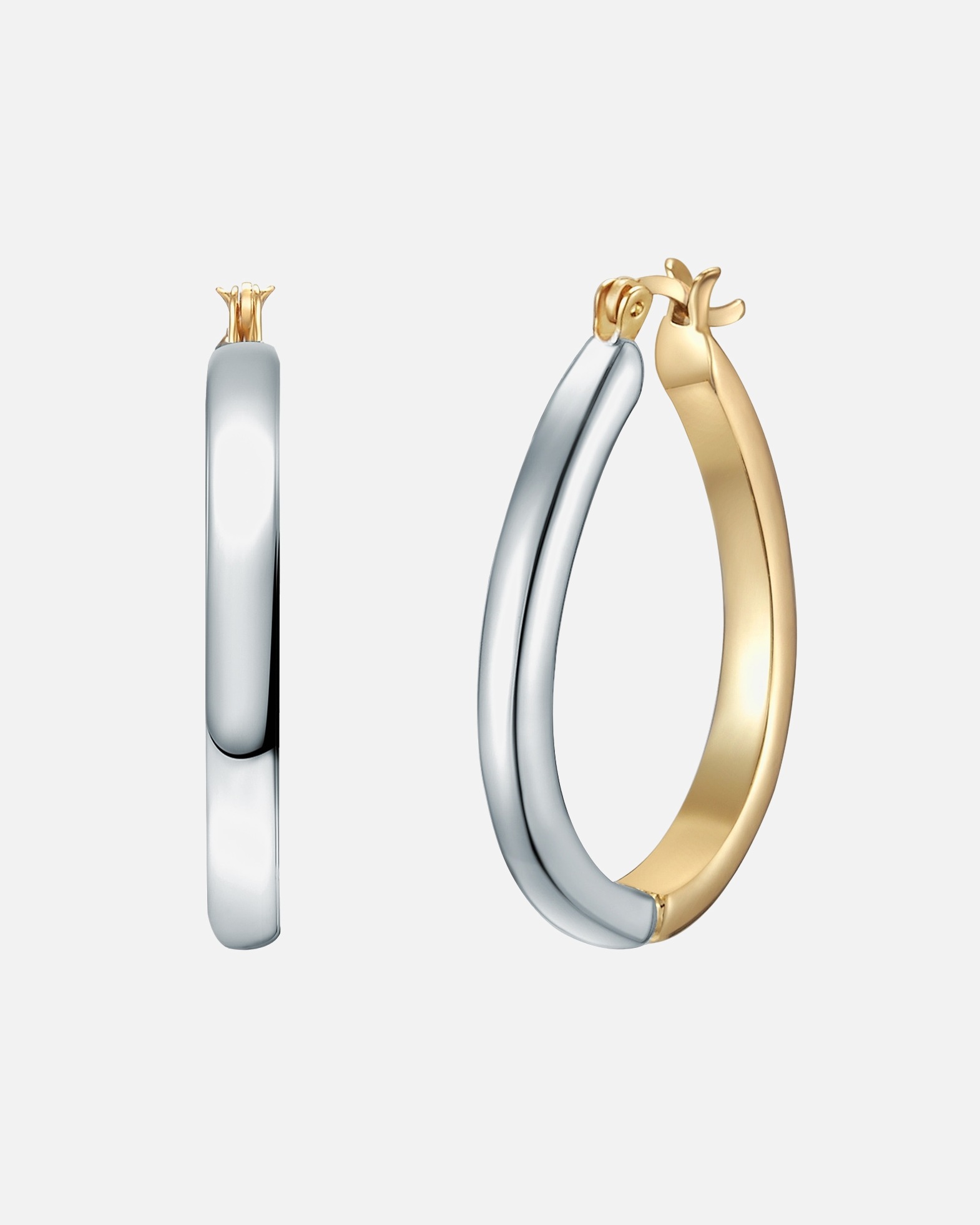 Creolen für Weiblich Lulu & Jane Creolen Metall-Legierung in Silber/Gelbgold 1 Stück
