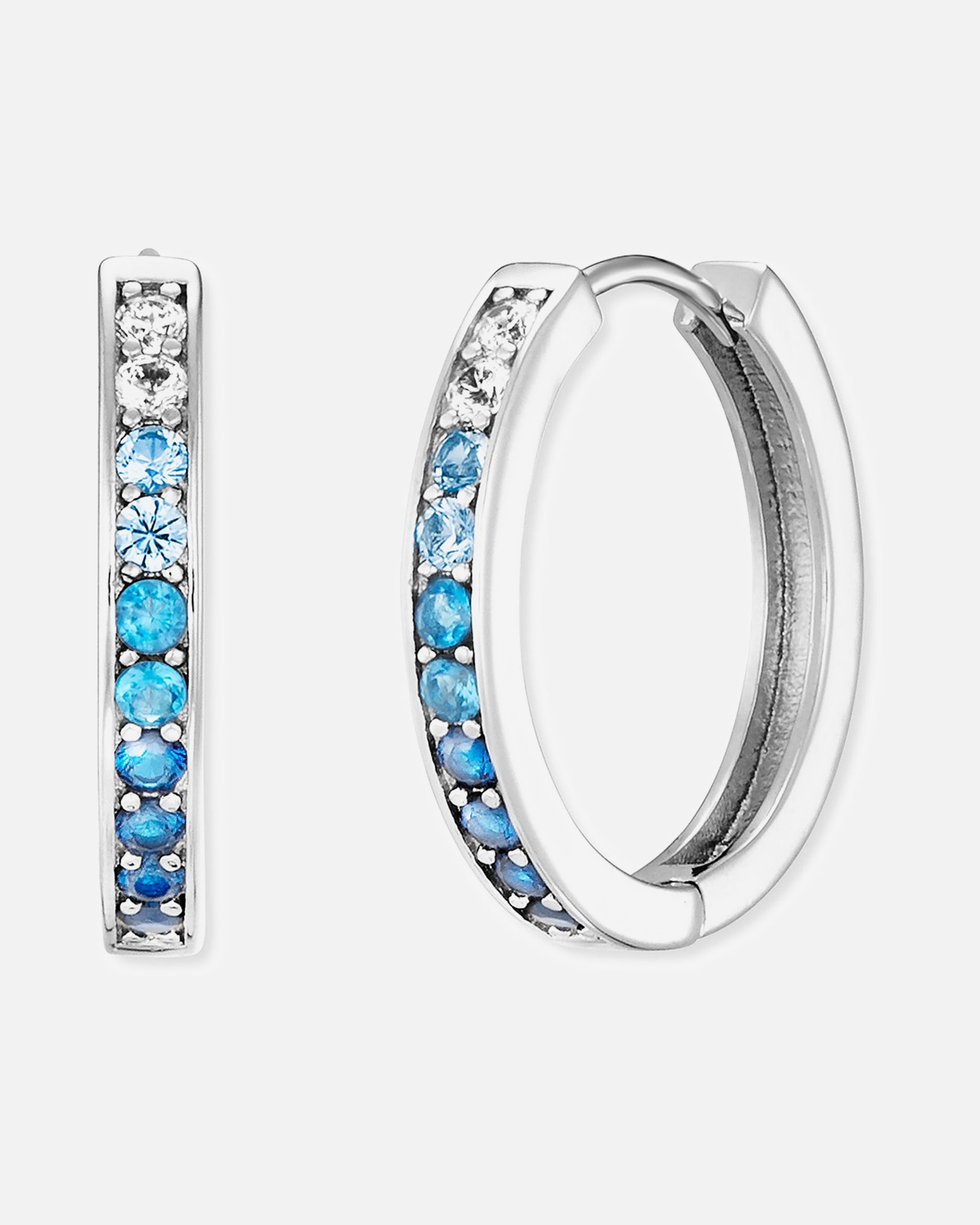 Ohrringe für Weiblich Engelsrufer Creolen 925er Silber blau, silber