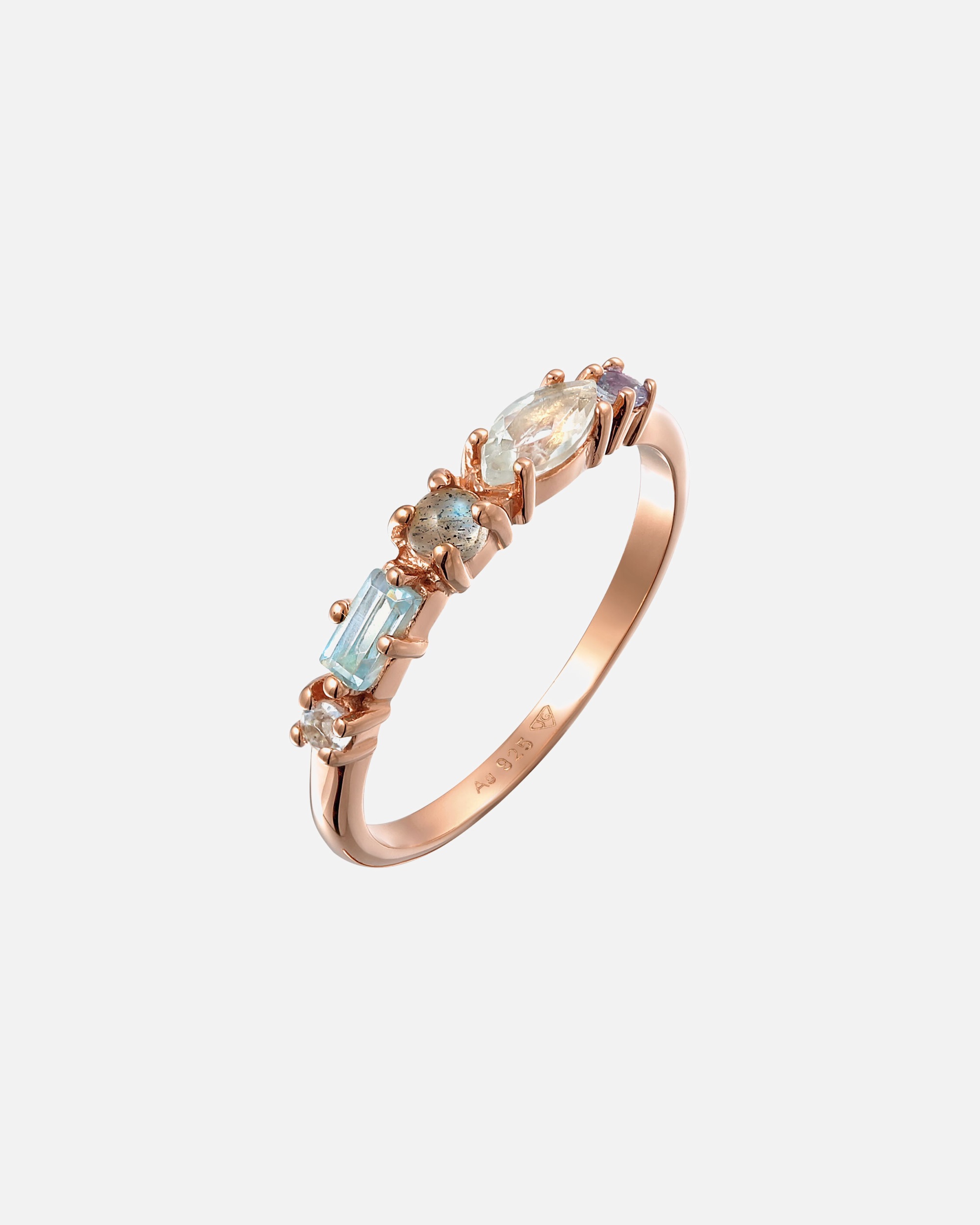 Ring für Weiblich Elli PREMIUM Memoire Edelstein Klassik Ring 925 Silber 52
