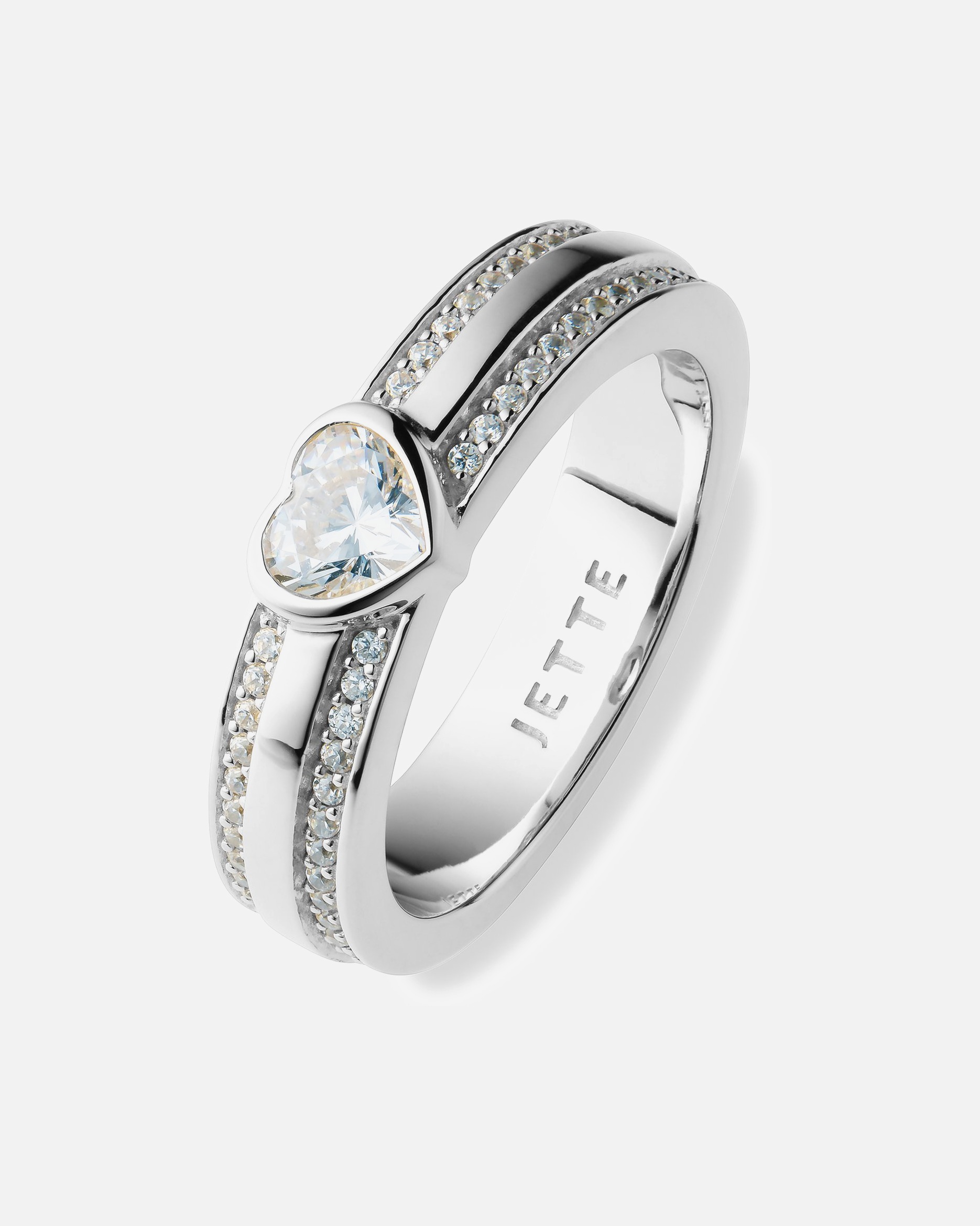 Ring für Weiblich Jette Damenring 925er Silber, recycelt 61