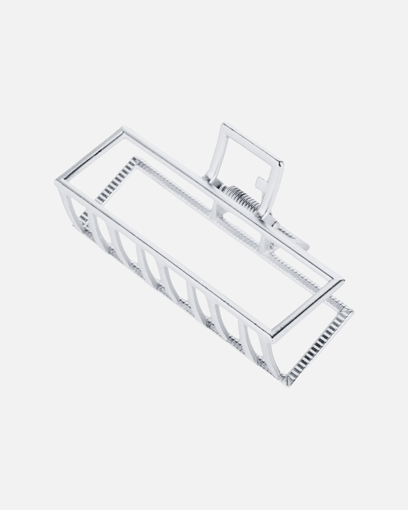 Haarklammer für Weiblich SOHO Niba Square Large Metall Haarklammer Silber