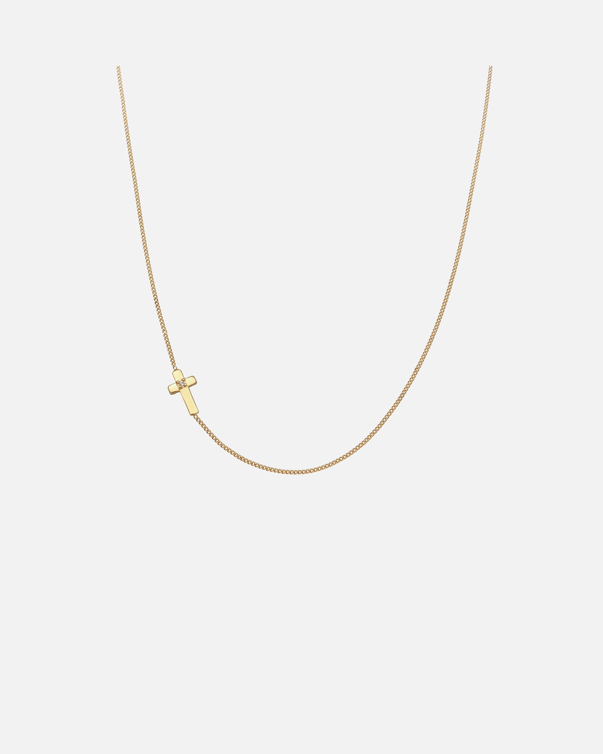 Halskette für Weiblich Elli Kreuz mit Kristallen von Swarovski® 925 Sterling Silber goldfarben
