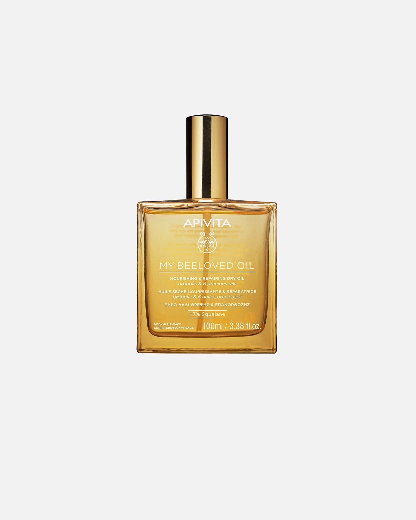 Körperöl für Unisex Apivita MY BEELOVED OIL nährendes und reparierendes Trockenöl 100 ml