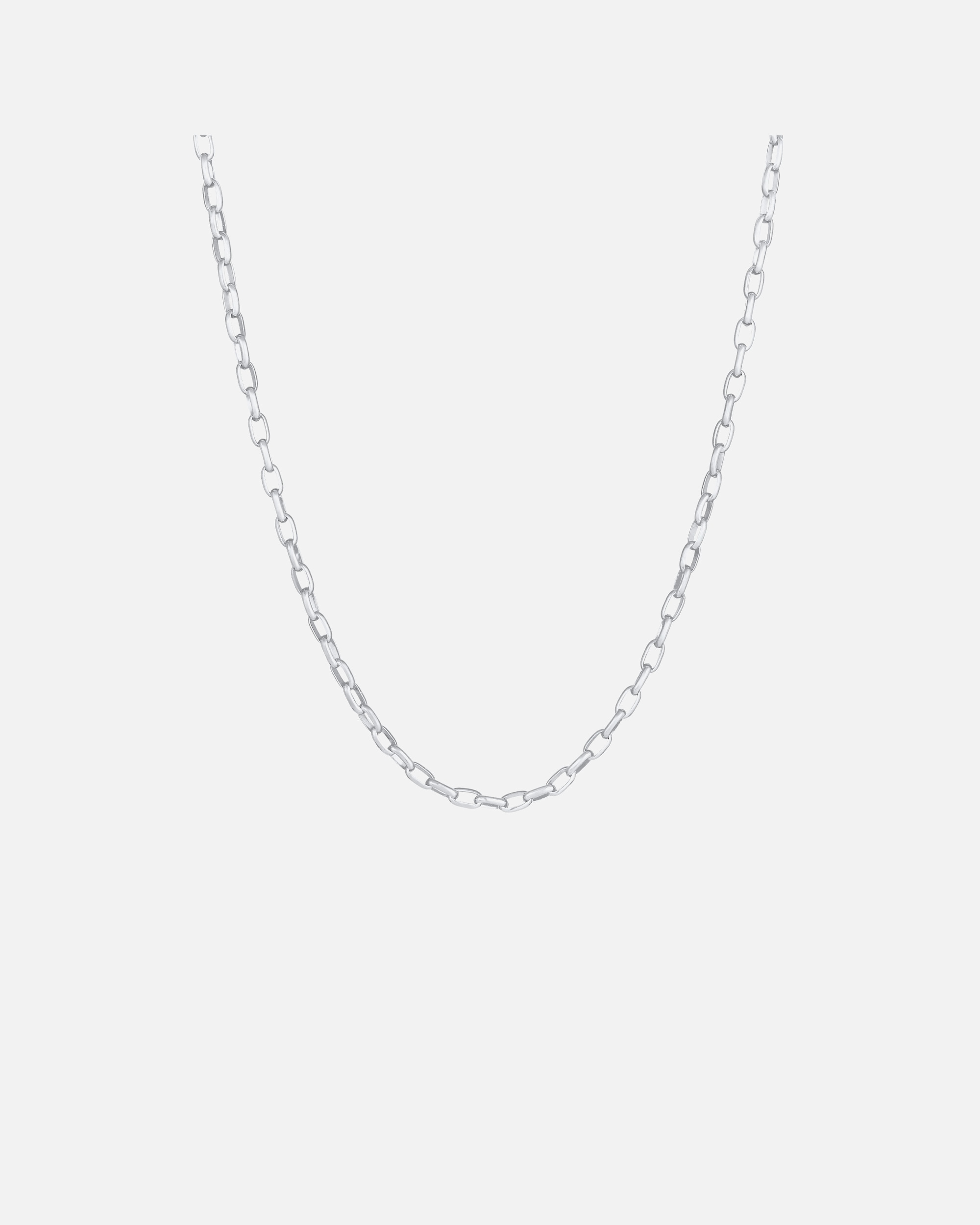 Halskette für Männlich KUZZOI Herren Rundanker Oval Basic 925 Silber 1 Stück