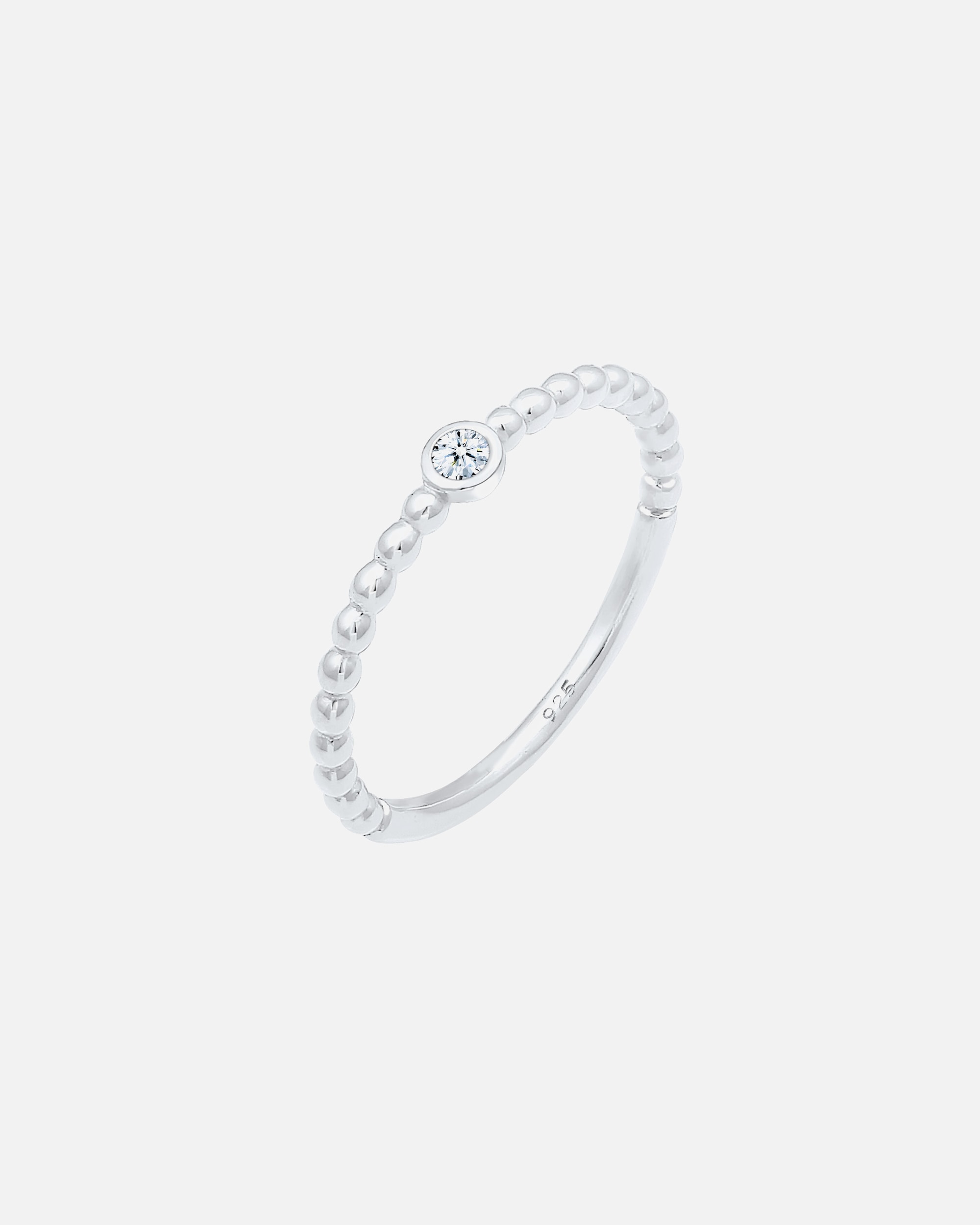Ring für Weiblich Elli DIAMONDS Verlobung Geo Kugeln Diamant (0.03ct) 925er Silber 52
