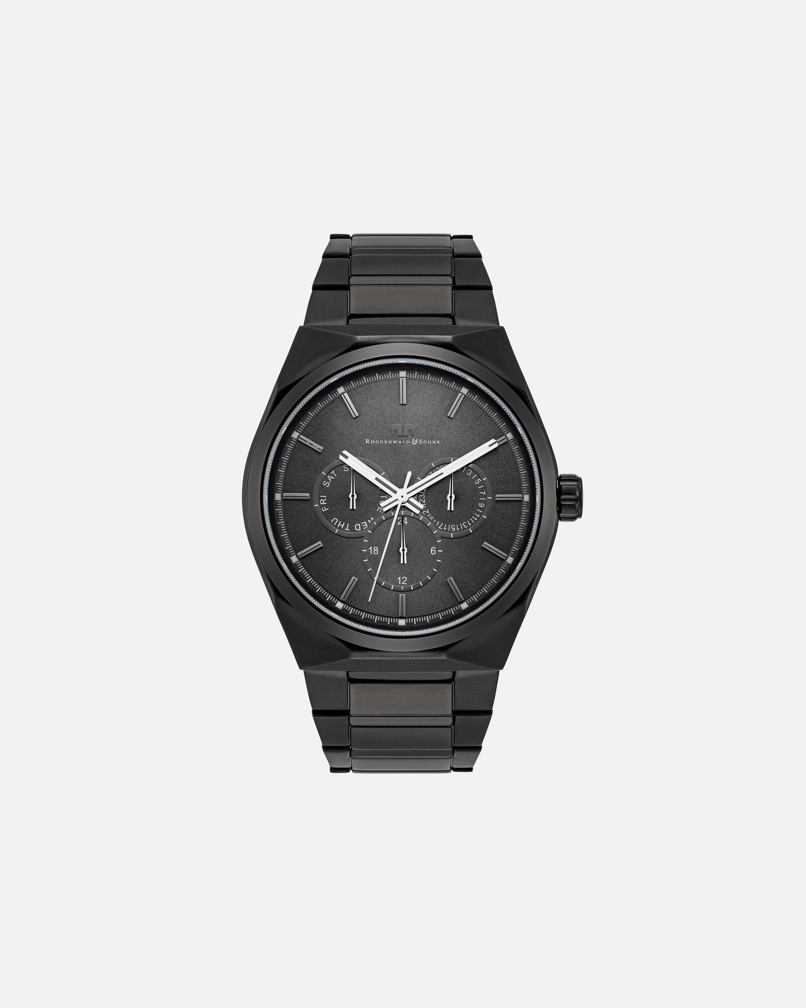 Uhr für Männlich Armband-Uhr Cooledge aus Edelstahl in schwarz 1 Stück