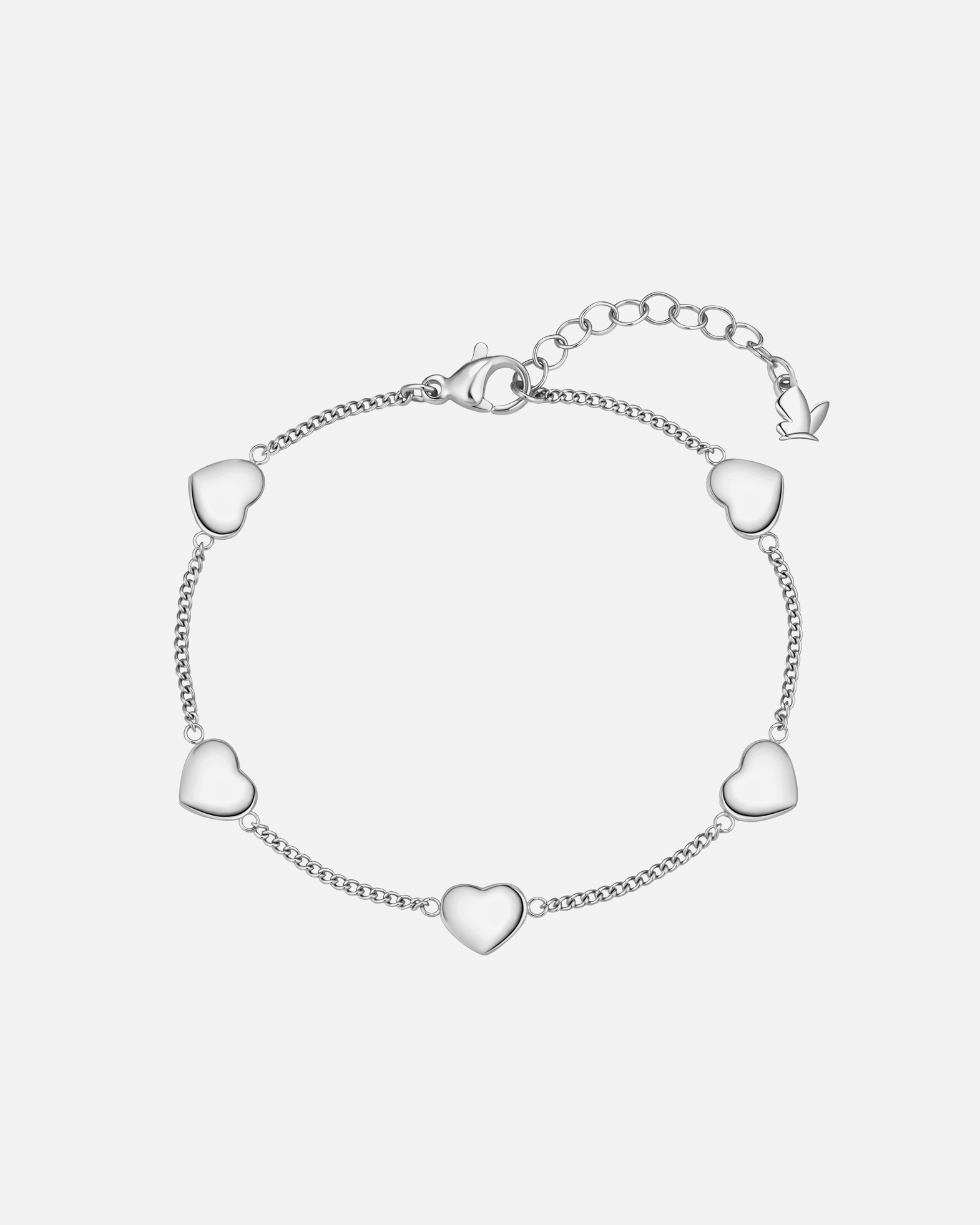 Armband für Weiblich Glanzstücke München Armband Herz aus Edelstahl in Silber 17,0 cm Basislänge + 3,0 cm Verlängerung