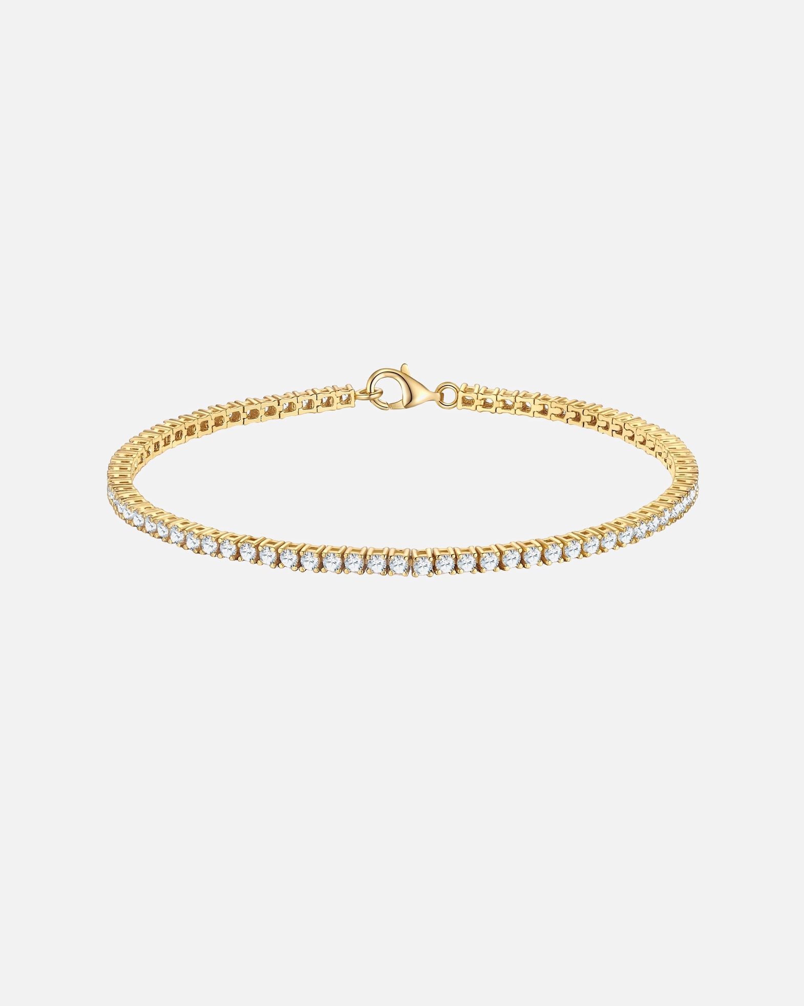 Armband für Weiblich Trilani Armband aus Sterling Silber in gelbgold mit Zirkonia 1 Stück