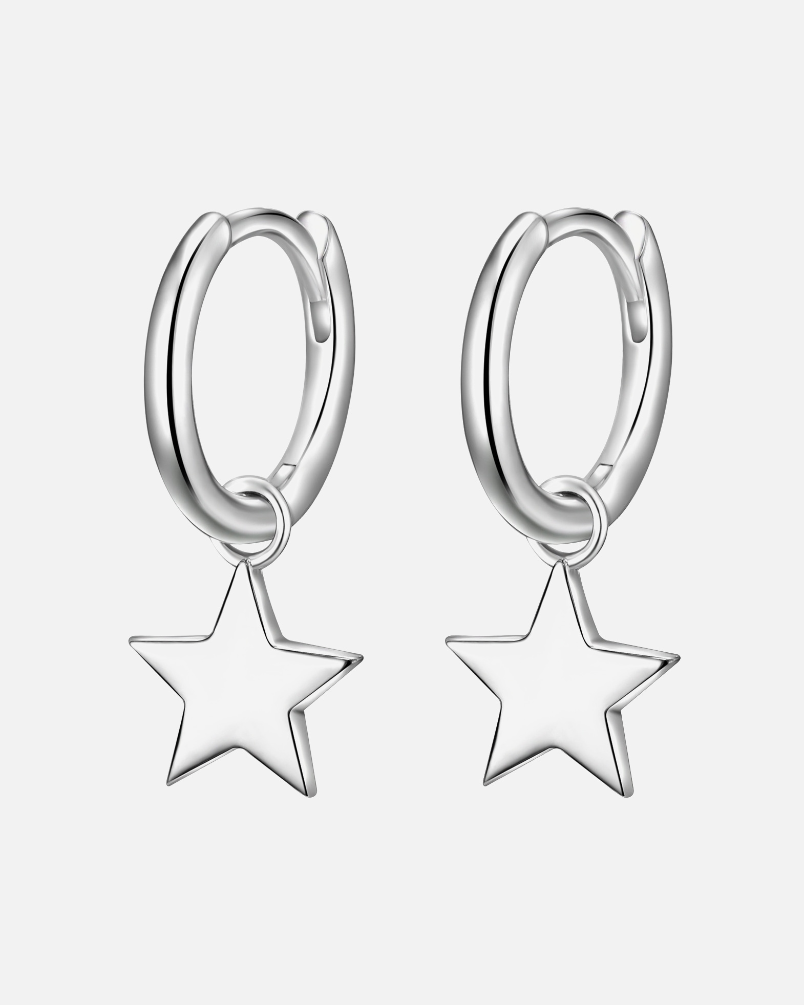 Creolen für Weiblich Glanzstücke München Creolen Stern Sterling Silber in Silber 1 Stück