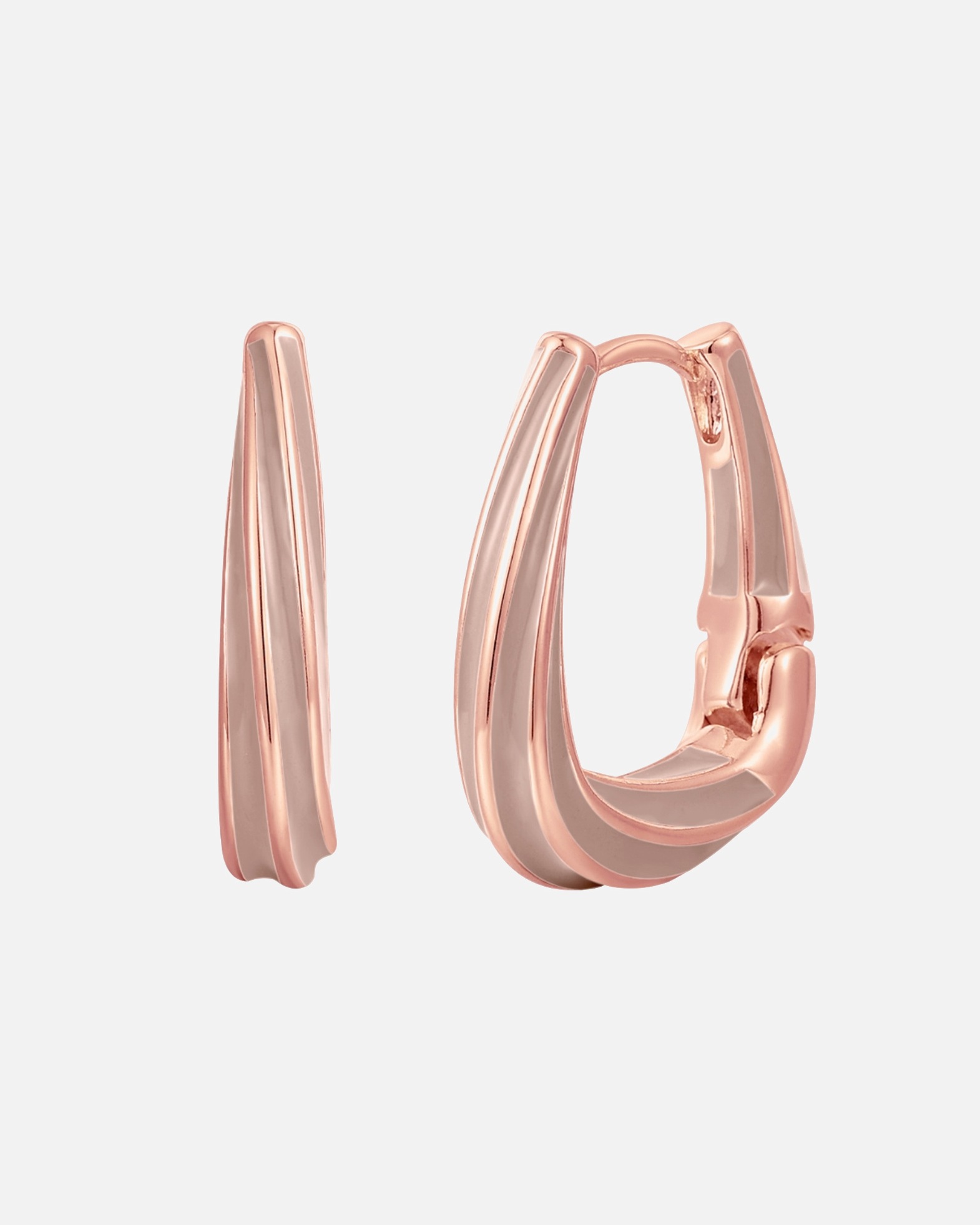 Creolen für Weiblich Yokoamii Creolen aus Messing in Roségold 22,5 mm