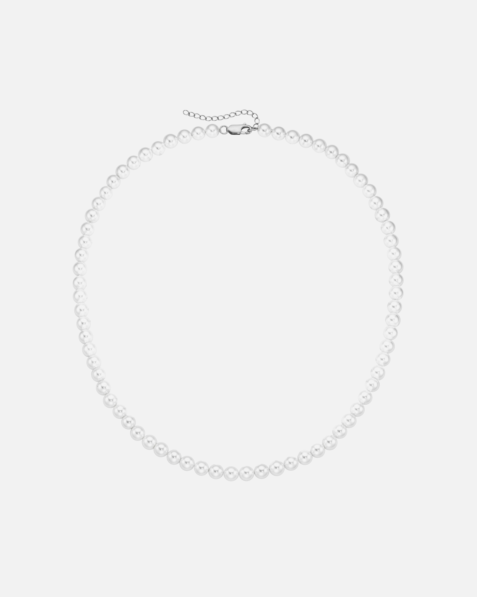 Halskette für Unisex Smart Jewel Kette mit Muschel-Perlen, Silber 925 Weiss