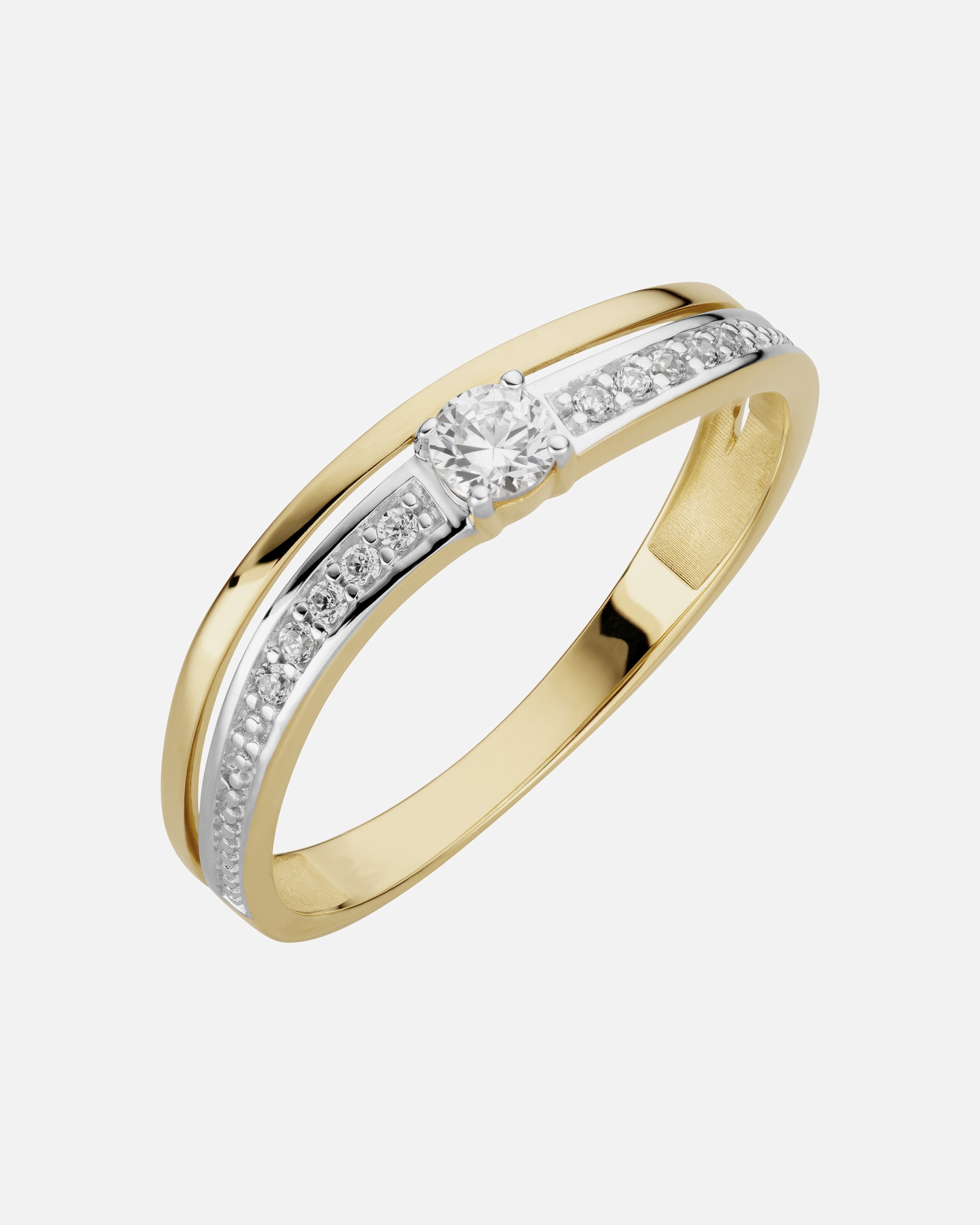 Ring für Weiblich Orolino Ring 333/- Gold Zirkonia weiß 052 (16,6)