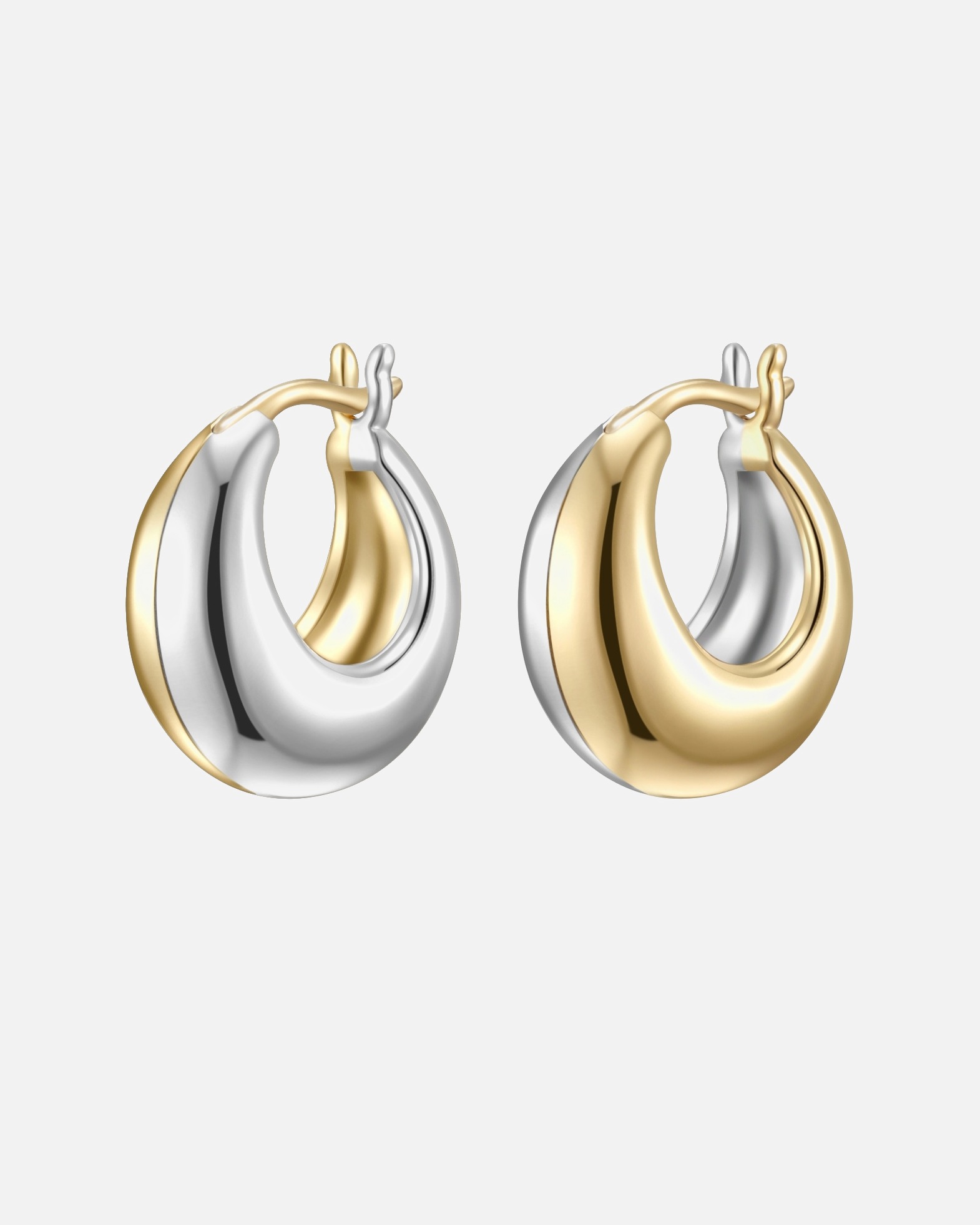 Creolen für Weiblich Glanzstücke München Creolen aus Sterling Silber in silber/gelbgold 1 Stück