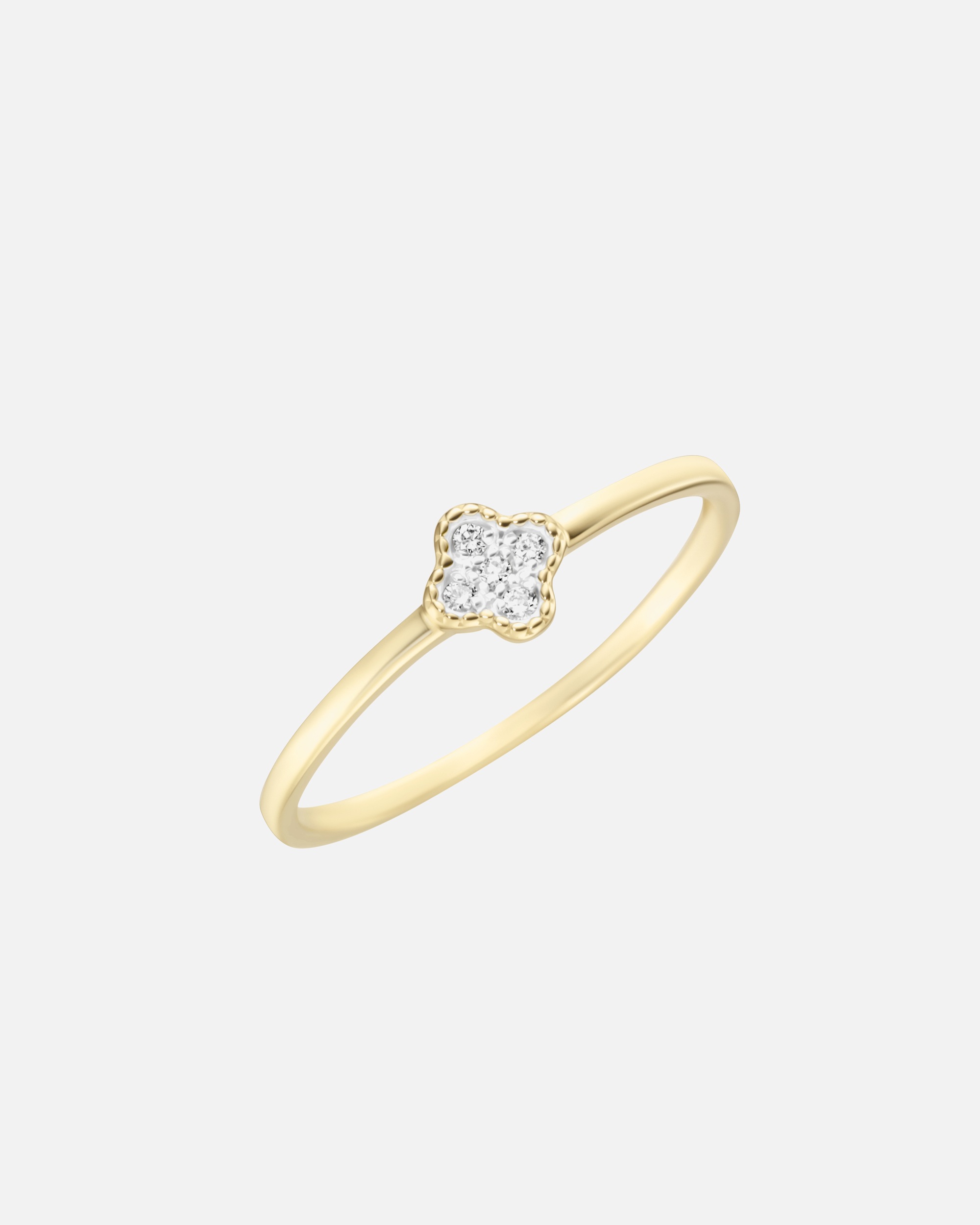Ring für Weiblich Luigi Merano Ring Oberteil Blüte, mit funkelnden Brillanten, Gold 585 52