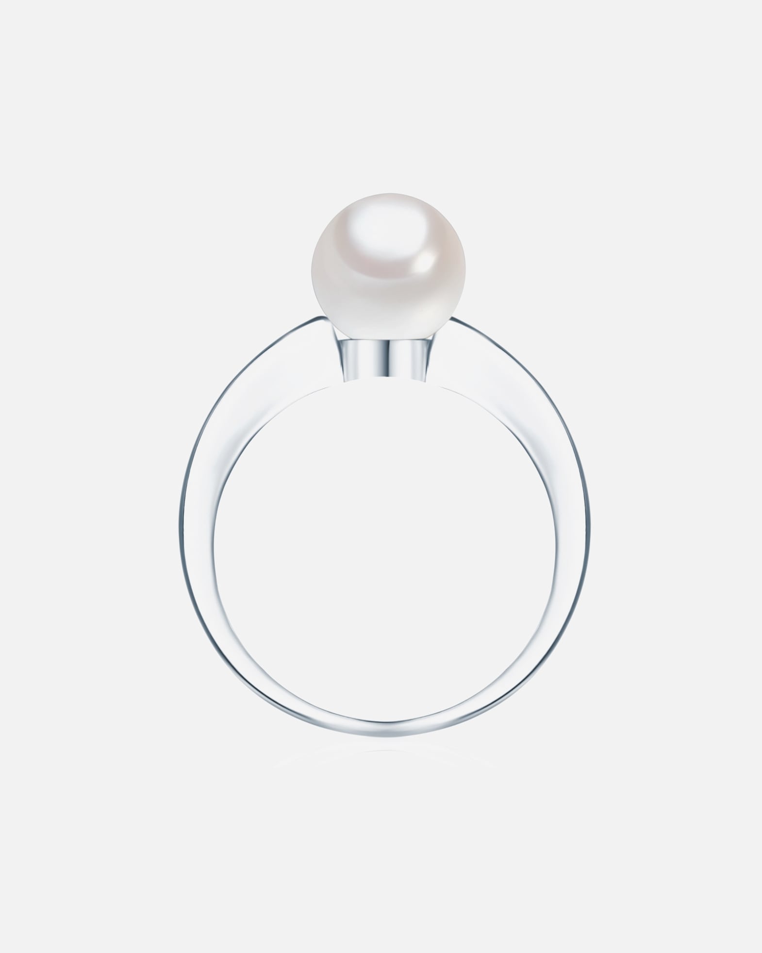 Ring für Weiblich Rafaela Donata Ring Sterling Silber Zirkonia Muschelkernperle in Silber 50
