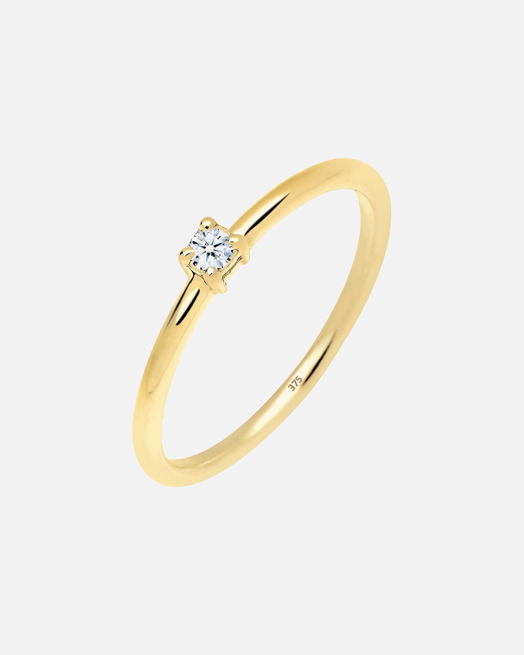 Ring für Weiblich Elli DIAMONDS Verlobungsring Diamant 0.06 ct. 375 Gelbgold 58