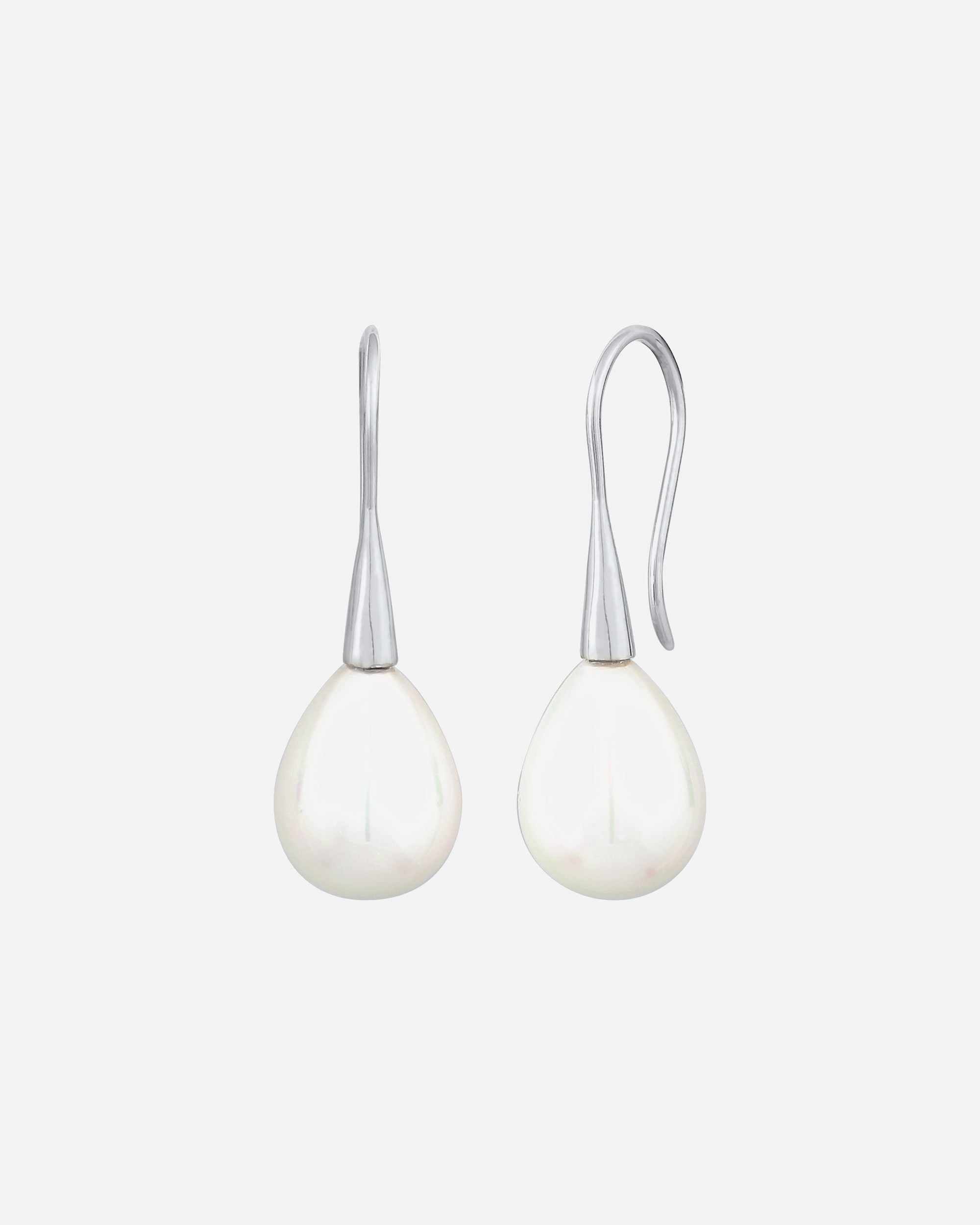 Ohrringe für Weiblich Nenalina Muschelkernperle Tropfen Ohrhänger 925 Silber 1 Stück