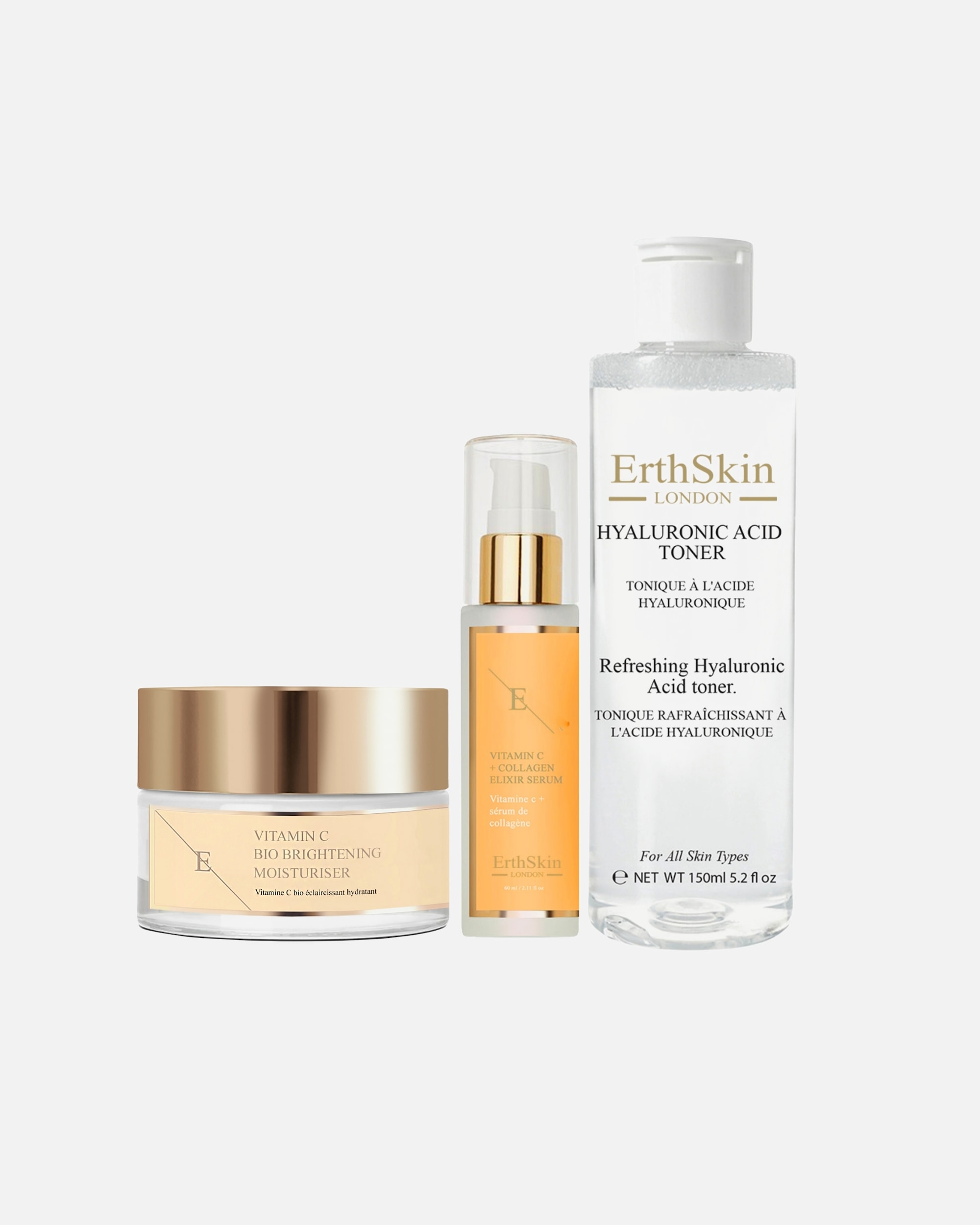 Gesichtspflegeset für Weiblich ErthSkin London Vitamin C Strahlendes Trio 1 Stück