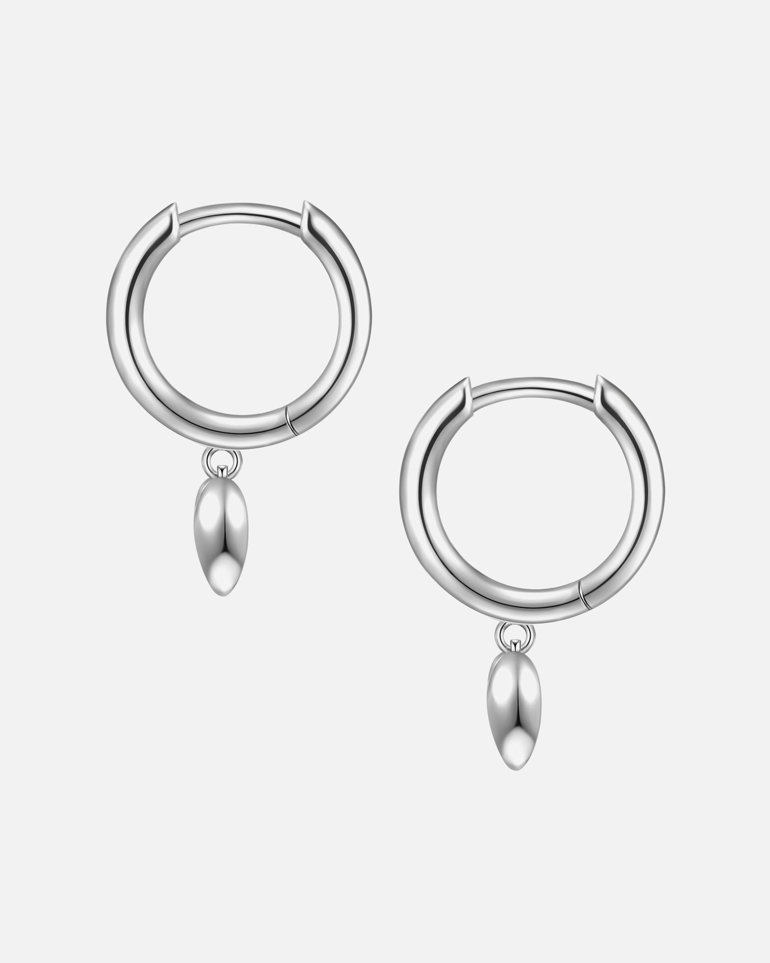 Creolen für Weiblich Glanzstücke München Creolen Herz aus Sterling Silber in silber 18,0 mm