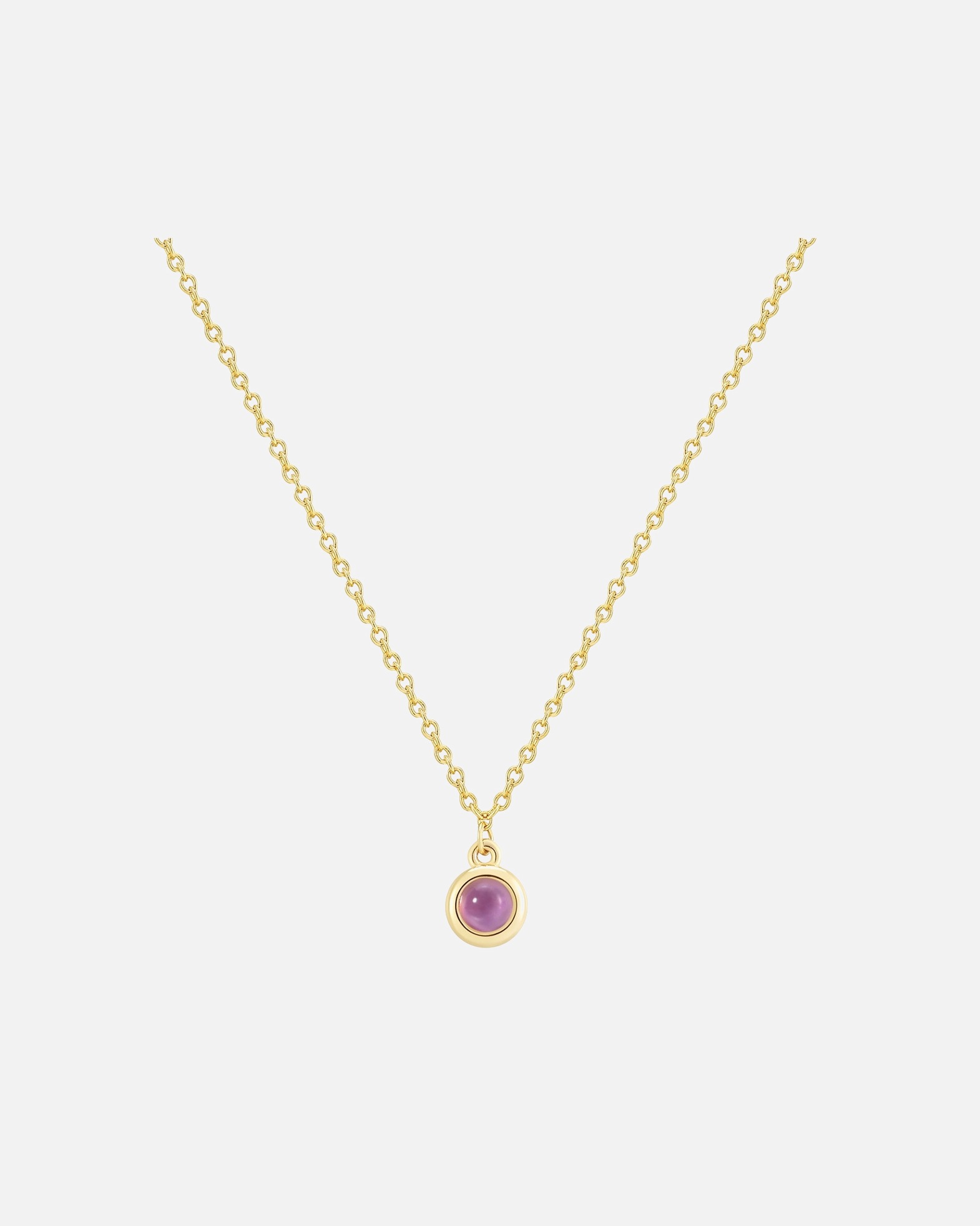 Halskette für Weiblich Glanzstücke München Halskette aus Sterling Silber in gelbgold mit Amethyst 1 Stück