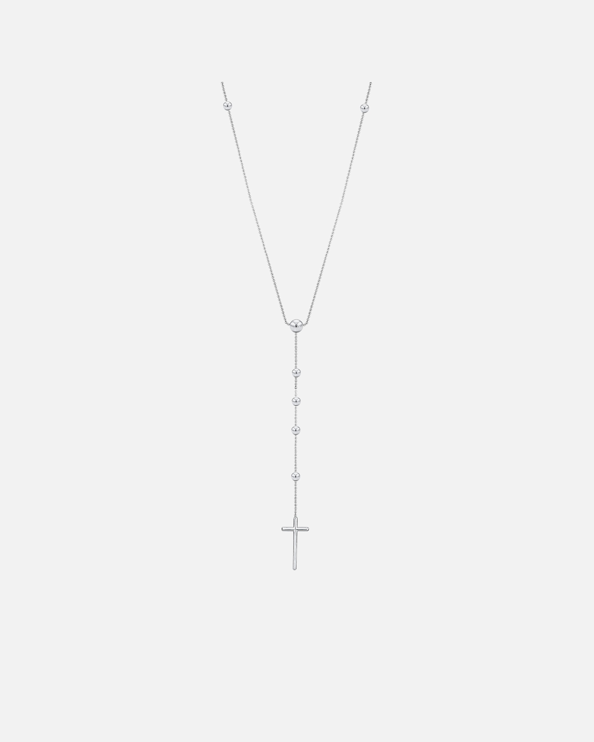 Halskette für Weiblich Elli PREMIUM Naszyjnik Rosenkranz Kette Kreuz Taufe Religion 925 Silber 1 Stück