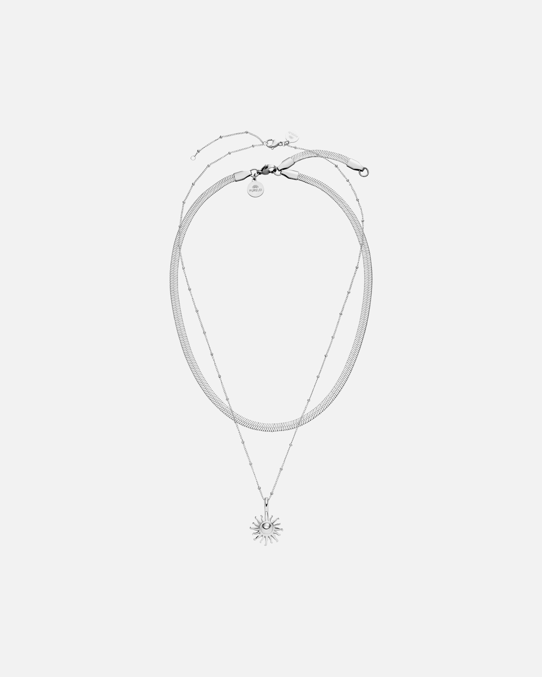 Schmuckset für Unisex Purelei Molokai Halsketten-Set 100% Edelstahl Silber