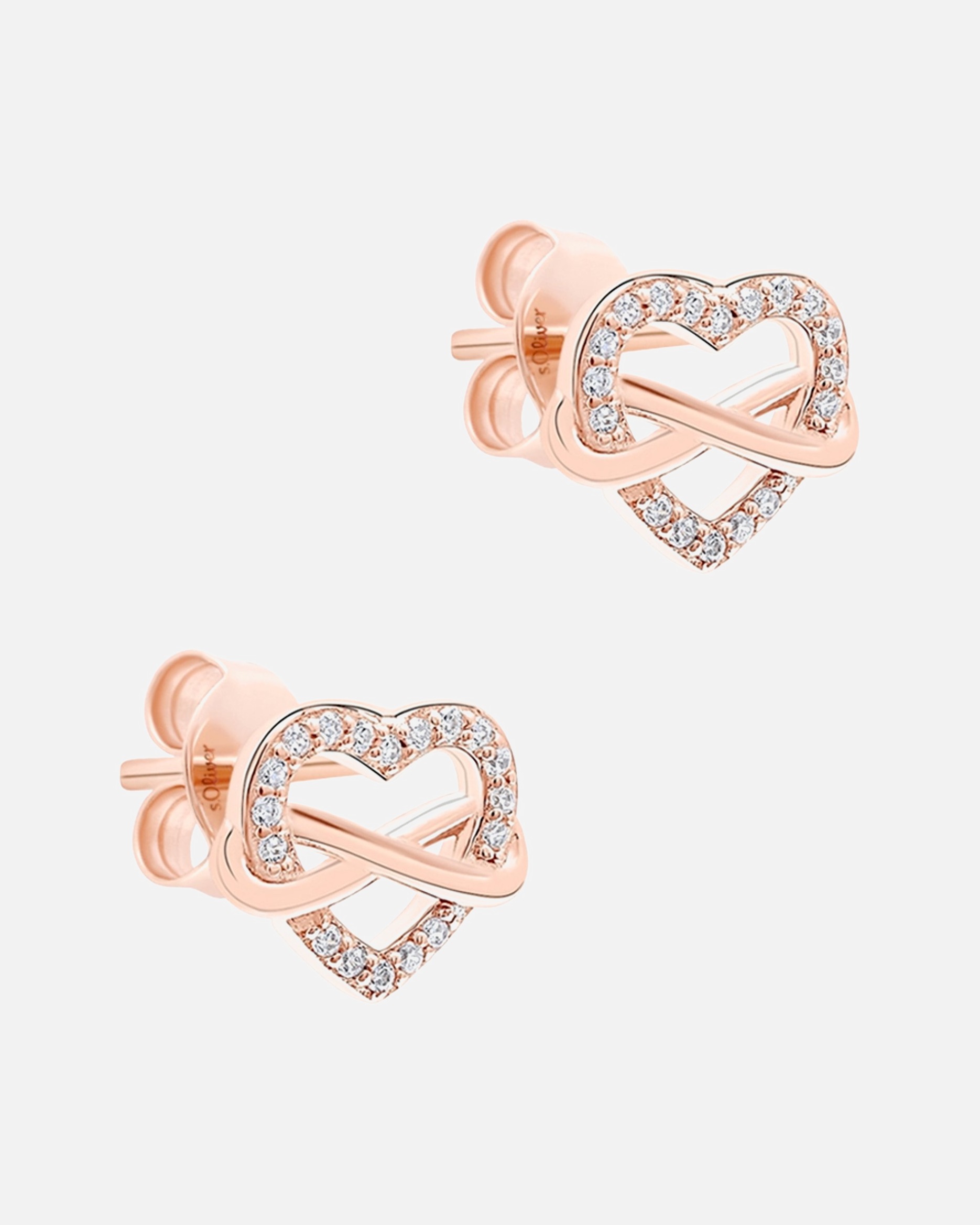 Ohrringe für Weiblich s.Oliver Ohrstecker 925er Silber roségold