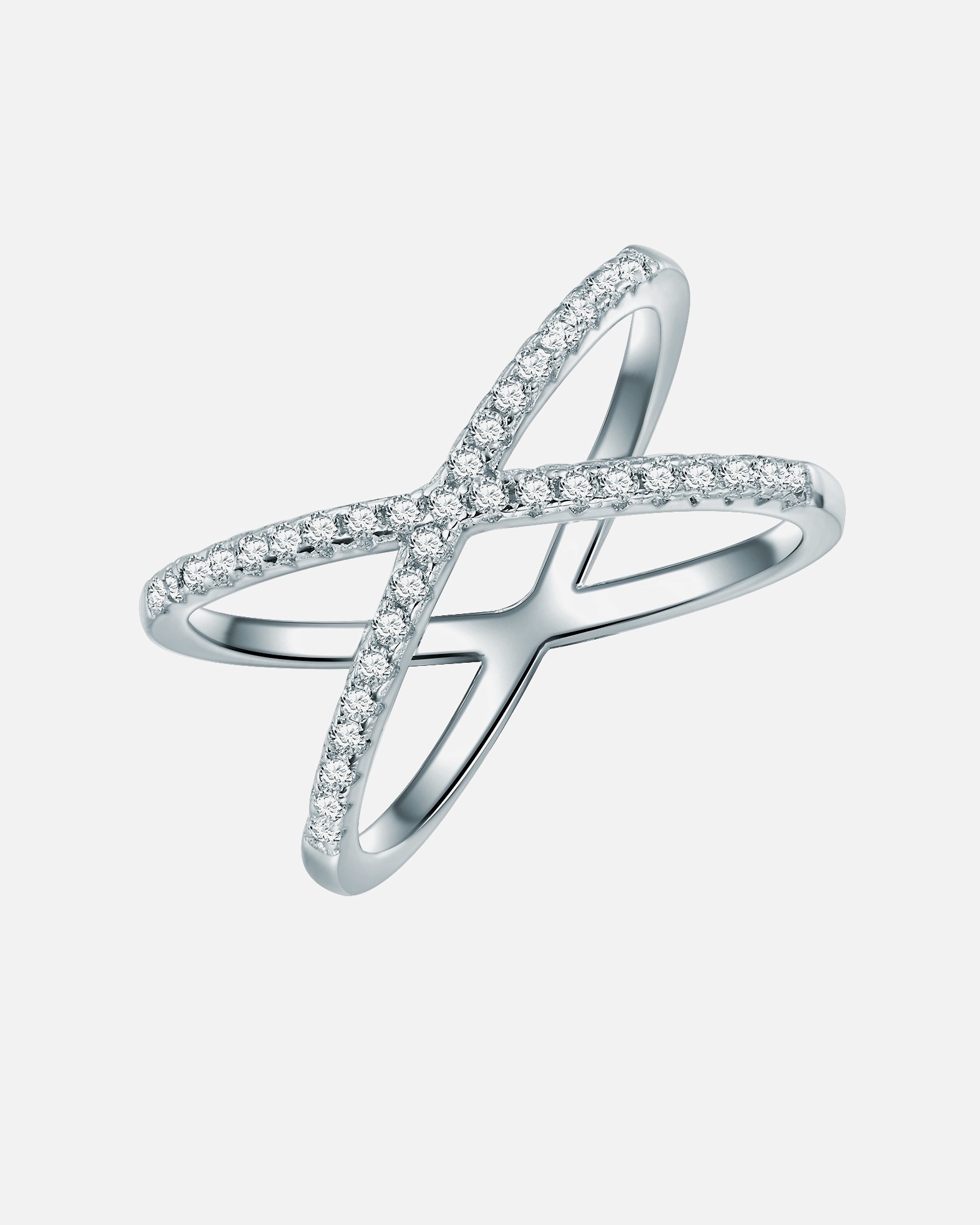 Ring für Weiblich Lulu & Jane Ring Sterling Silber Zirkonia in Silber 54